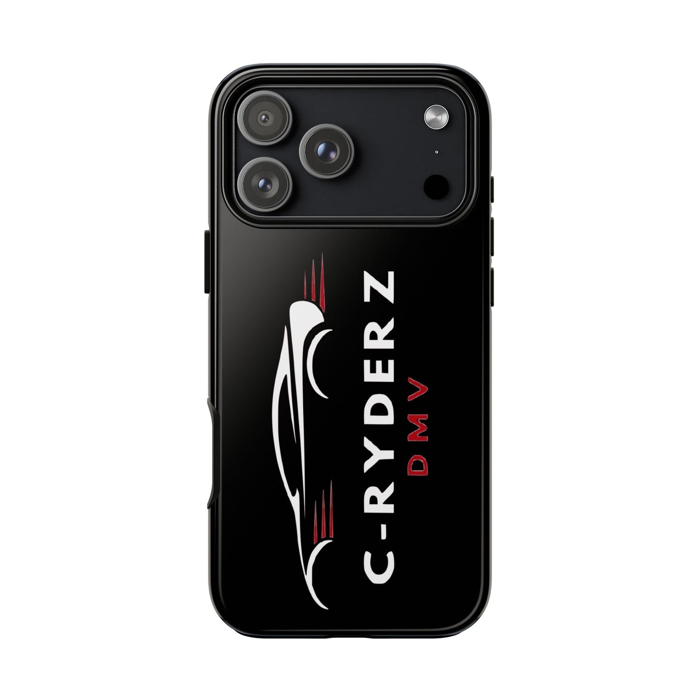 C-Ryderz DMV Black Slim Phone Case — Sporty Car Silhouette Protective Cover Printify