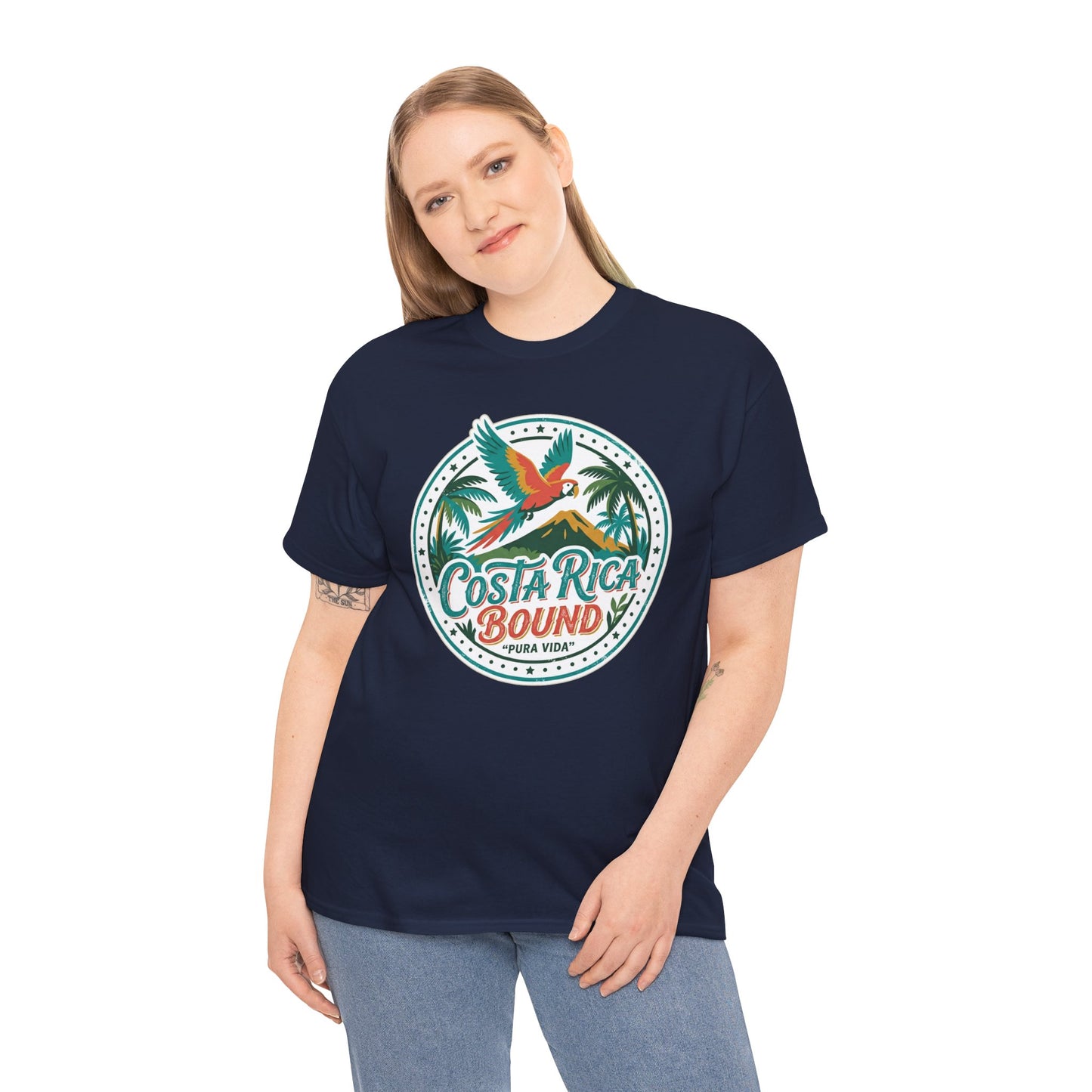 Costa Rica Bound T-Shirt — Tropical Parrot Travel Tee Printify