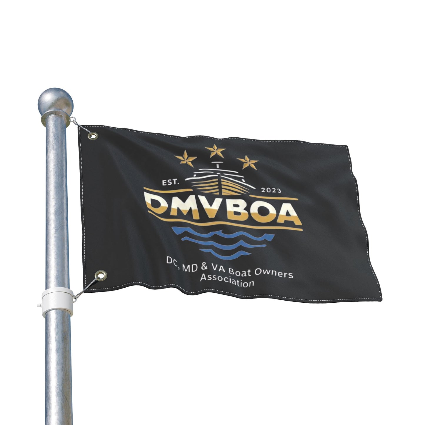 Double Sided Boat Owners Flag - DMVBOA Emblem