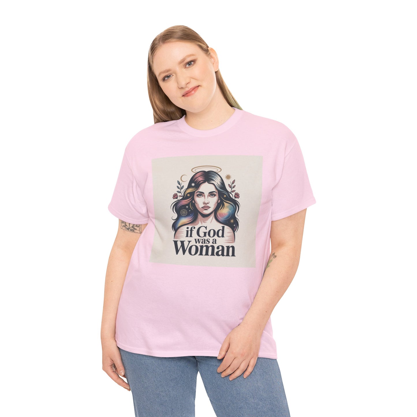 If God Was a Woman T-Shirt — Feminist Retro Portrait Tee