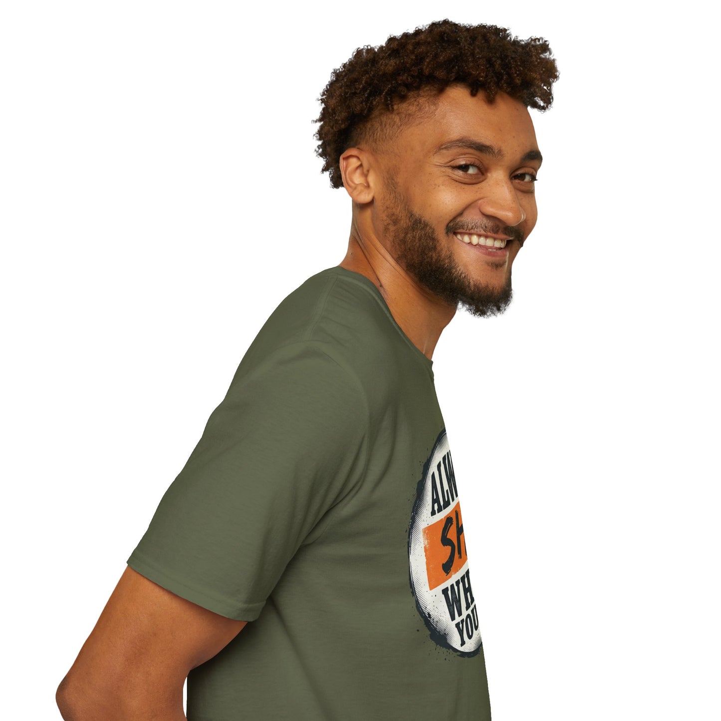 T-Shirt — Funny "Always Shit Where You Eat" Graphic Tee Printify