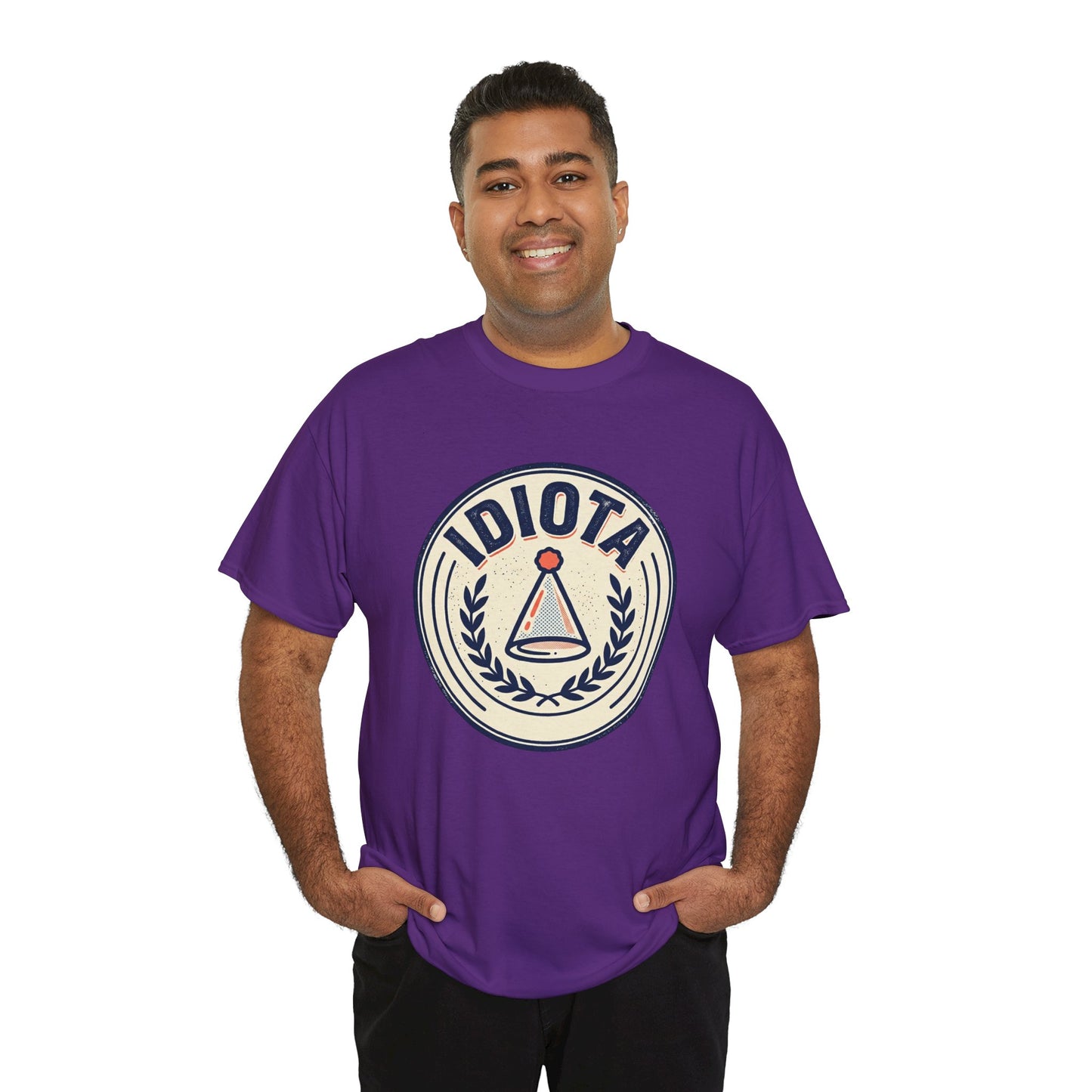 Idiota Crest T-Shirt — Vintage Emblem Graphic Tee