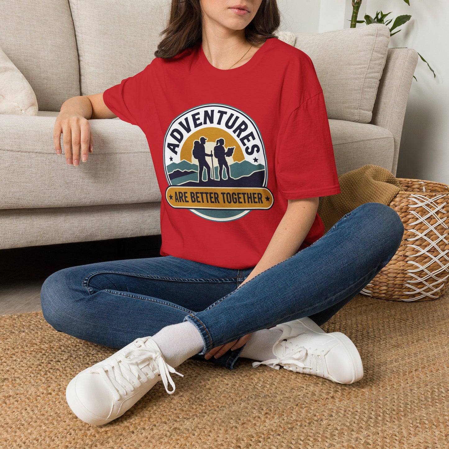 Adventures Are Better Together T-Shirt — Couples Hiking Outdoor Graphic Tee