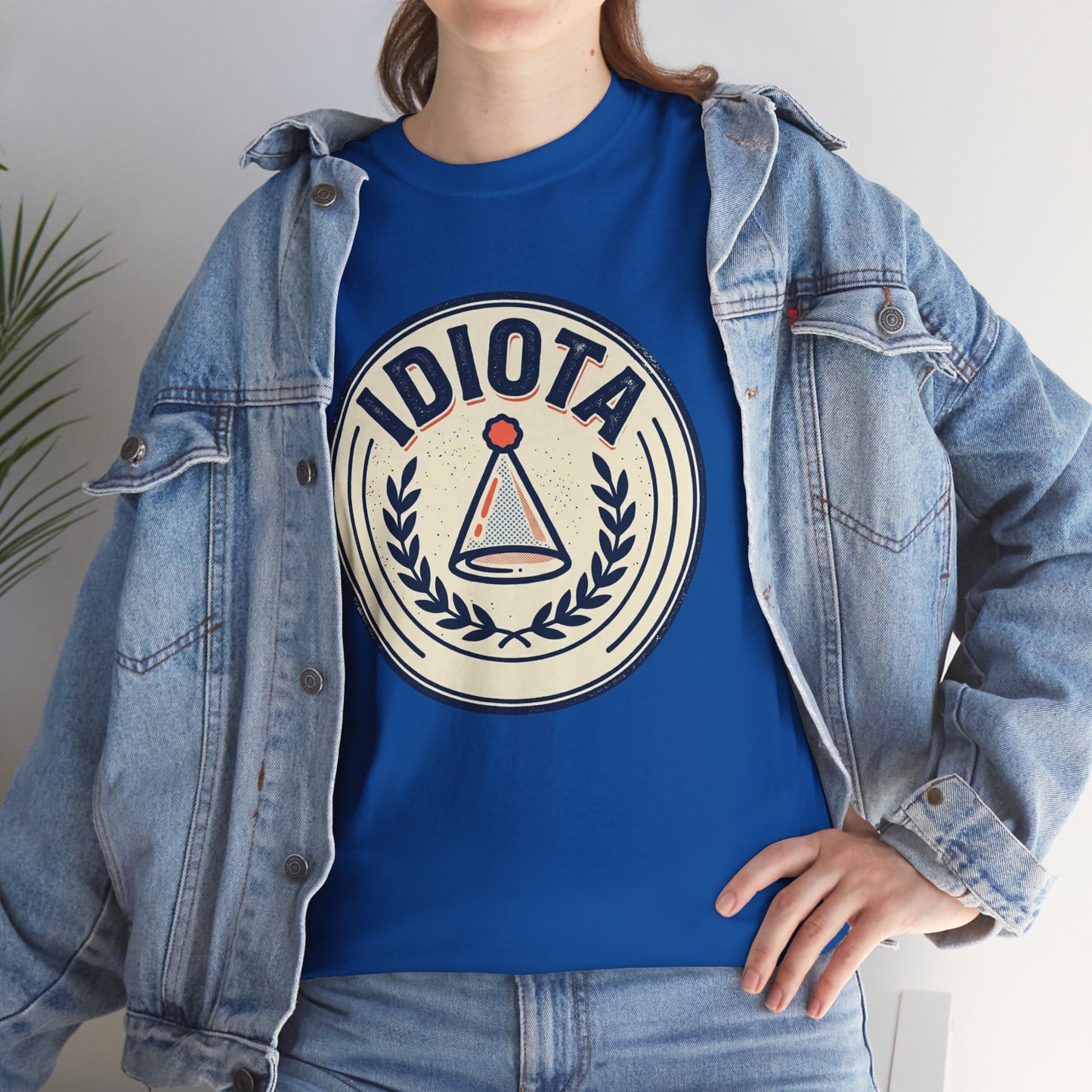 Idiota Crest T-Shirt — Vintage Emblem Graphic Tee