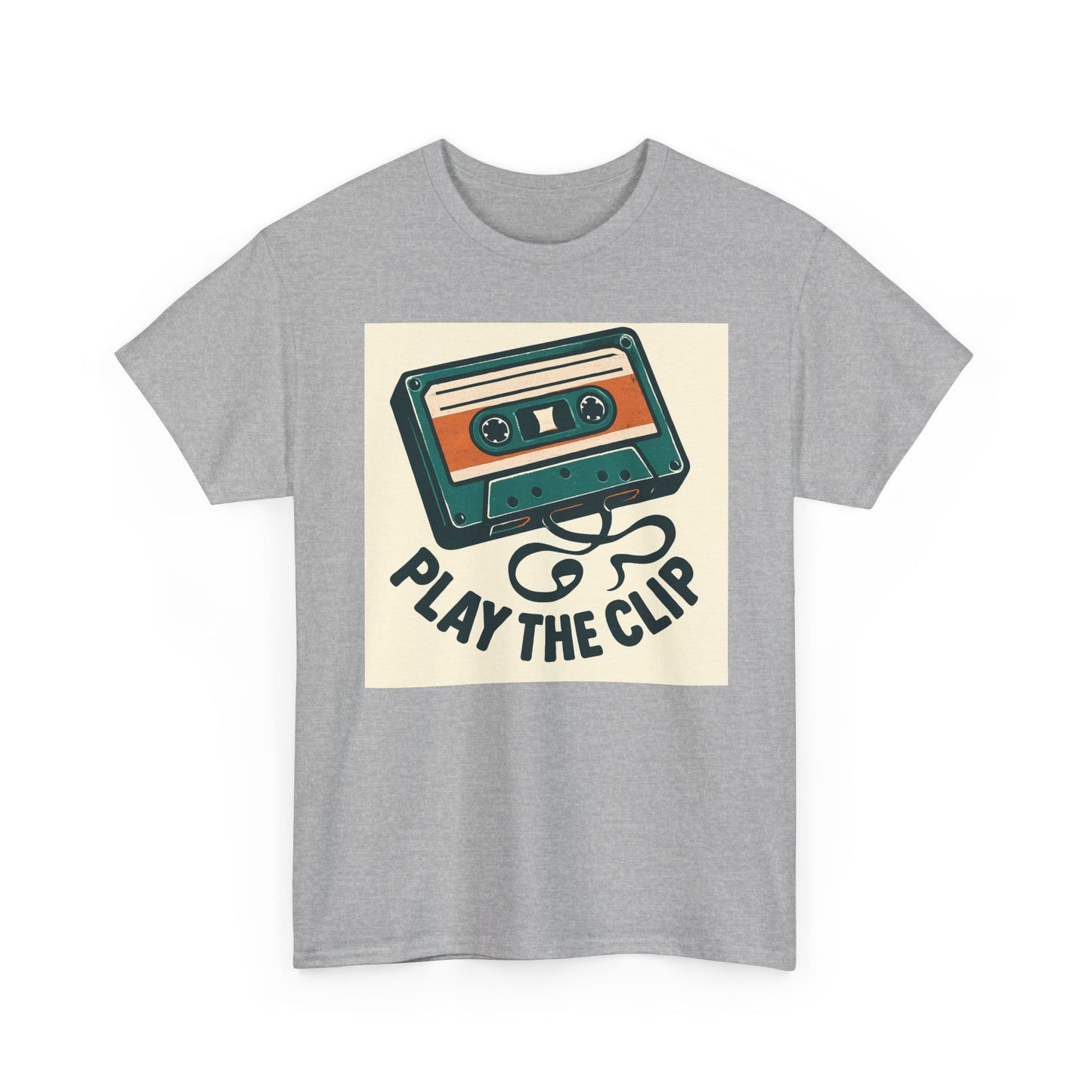 Cassette Tape 'Play the Clip' T-Shirt — Retro Music Tee Printify