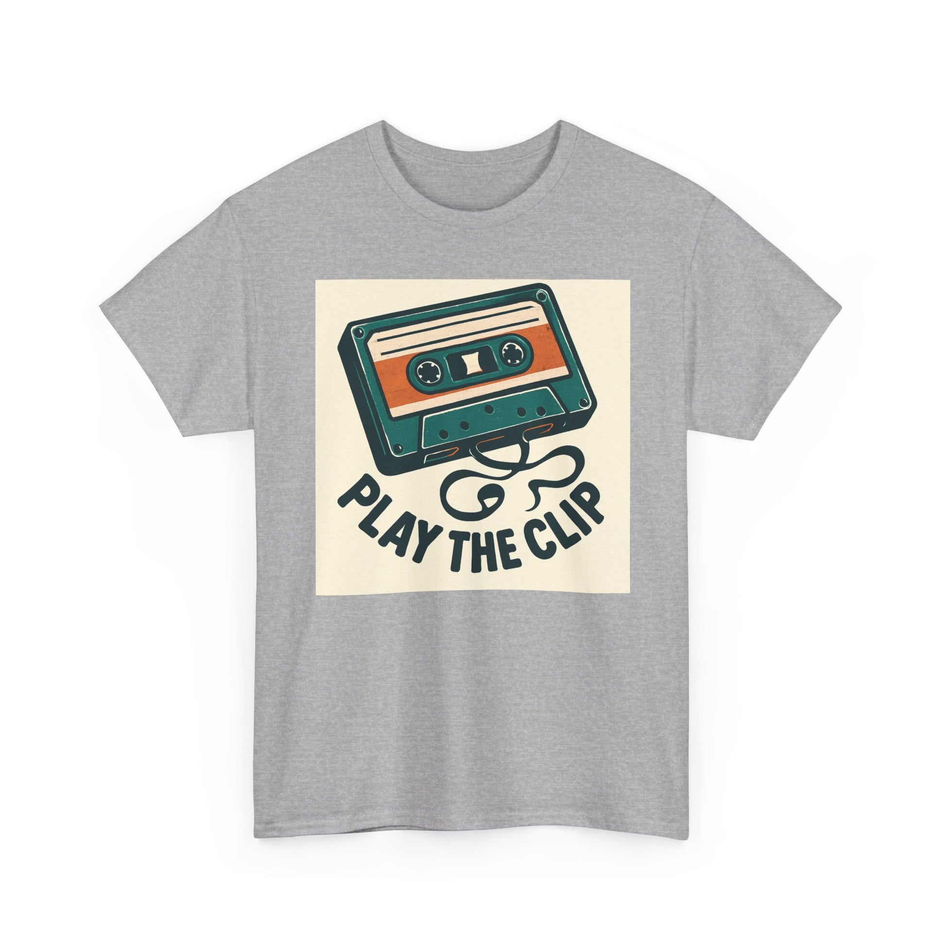 Cassette Tape 'Play the Clip' T-Shirt — Retro Music Tee Printify