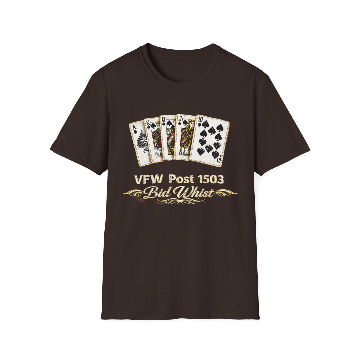 Bid Whist Playing Cards Tee — VFW Post 1503 Card Game T-Shirt