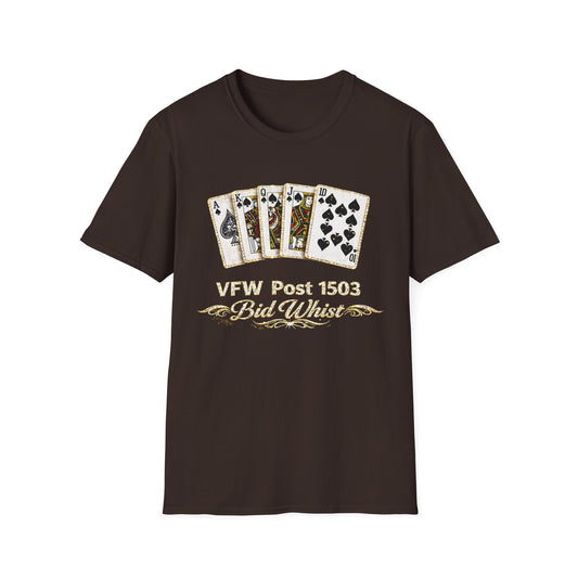 Bid Whist Playing Cards Tee — VFW Post 1503 Card Game T-Shirt
