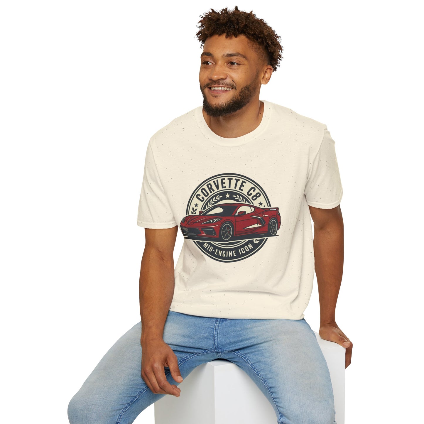 Corvette C8 Tee — Red Mid‑Engine Icon Car Shirt