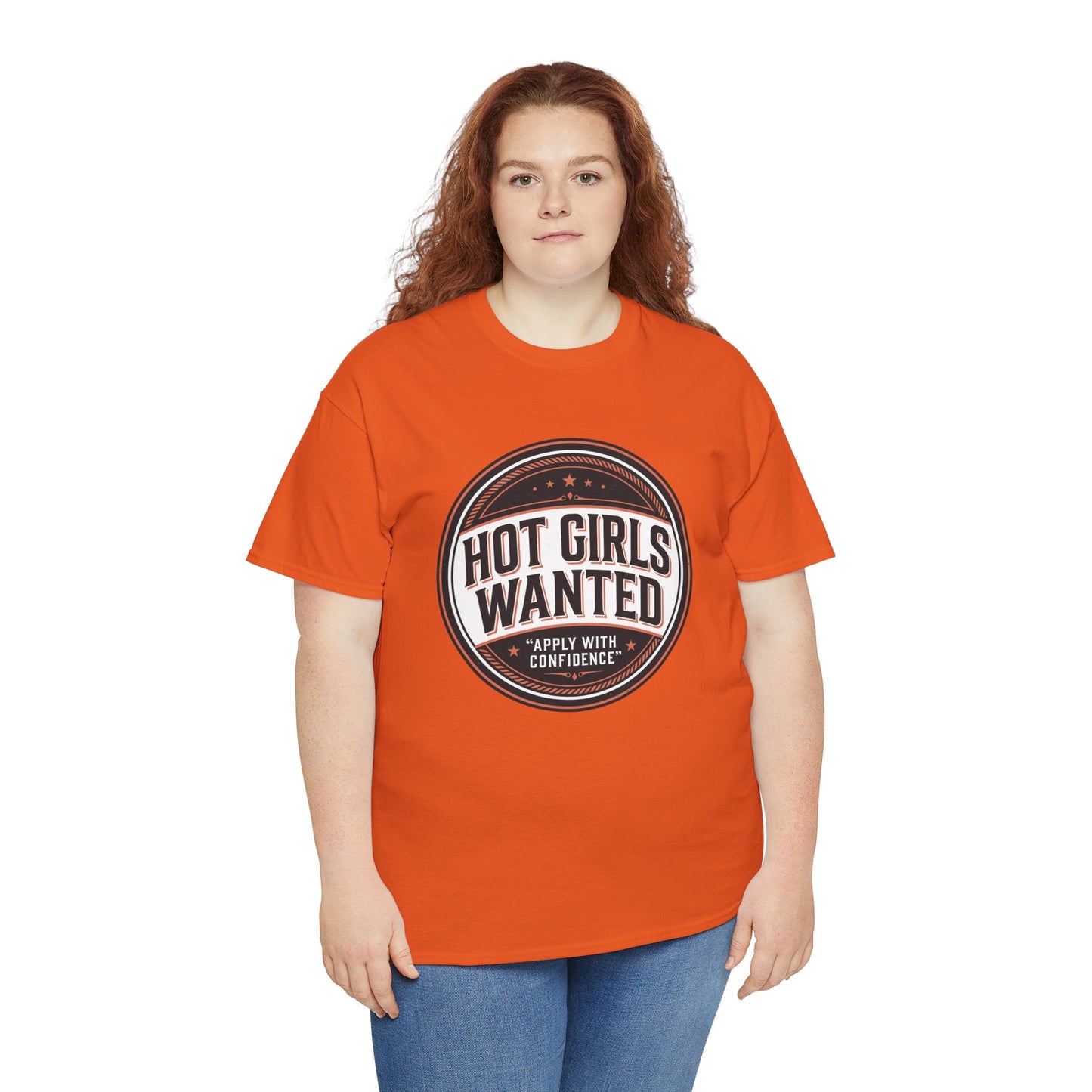 T-Shirt — "Hot Girls Wanted" Retro Badge Tee