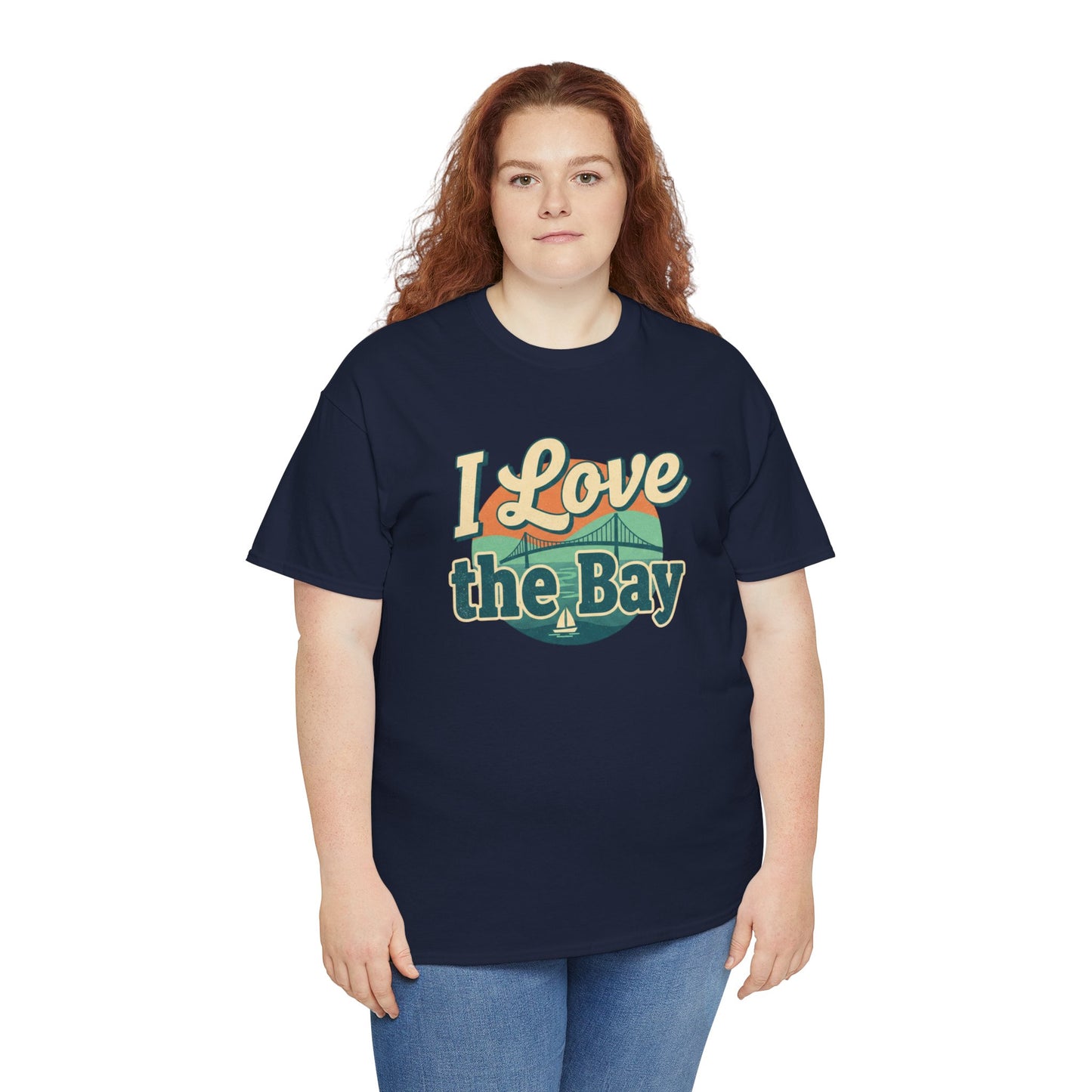 I Love the Bay T-Shirt — Retro Coastal Tee for Bay Lovers