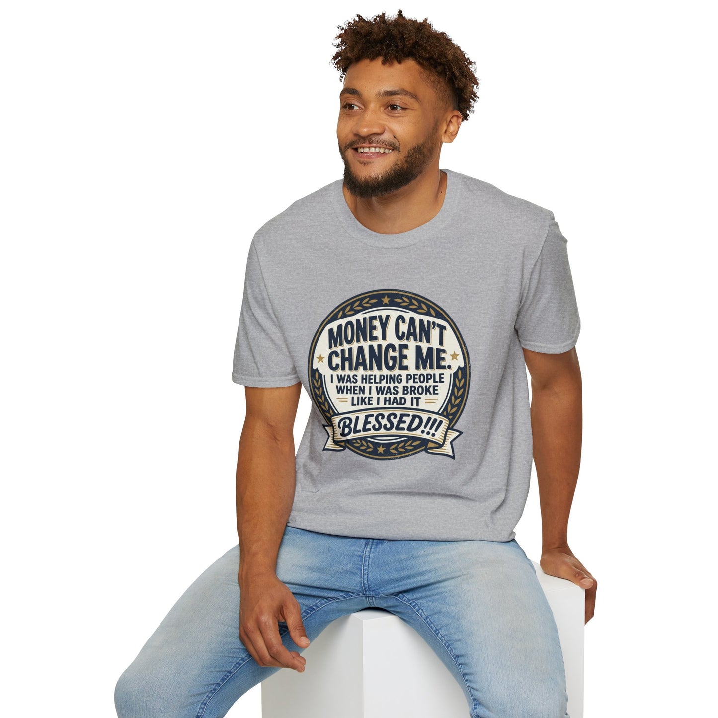 "Money Can't Change Me" Inspirational Vintage Graphic Tee