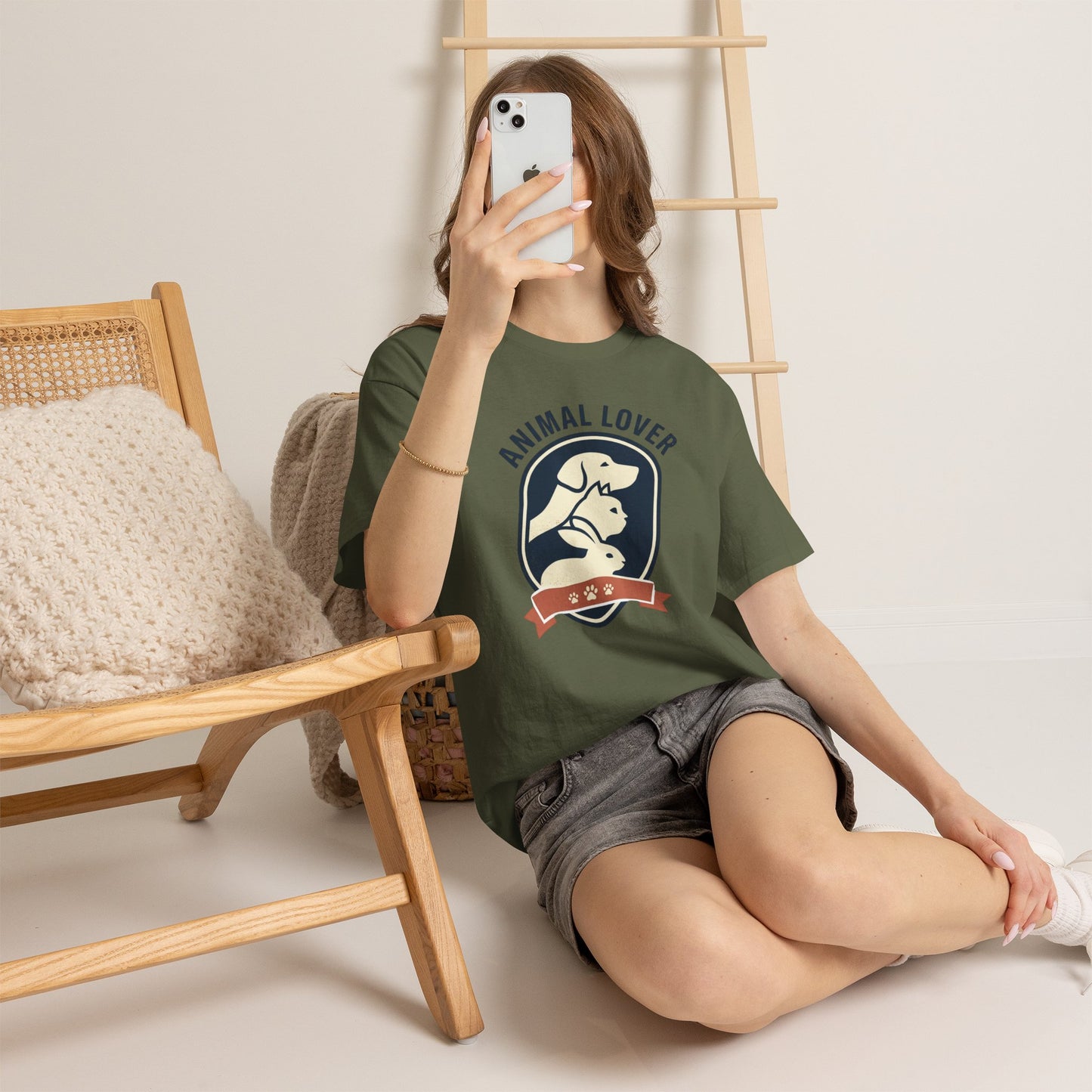 Animal Lover T-Shirt — Retro Pet Badge Tee (Dogs & Cats)
