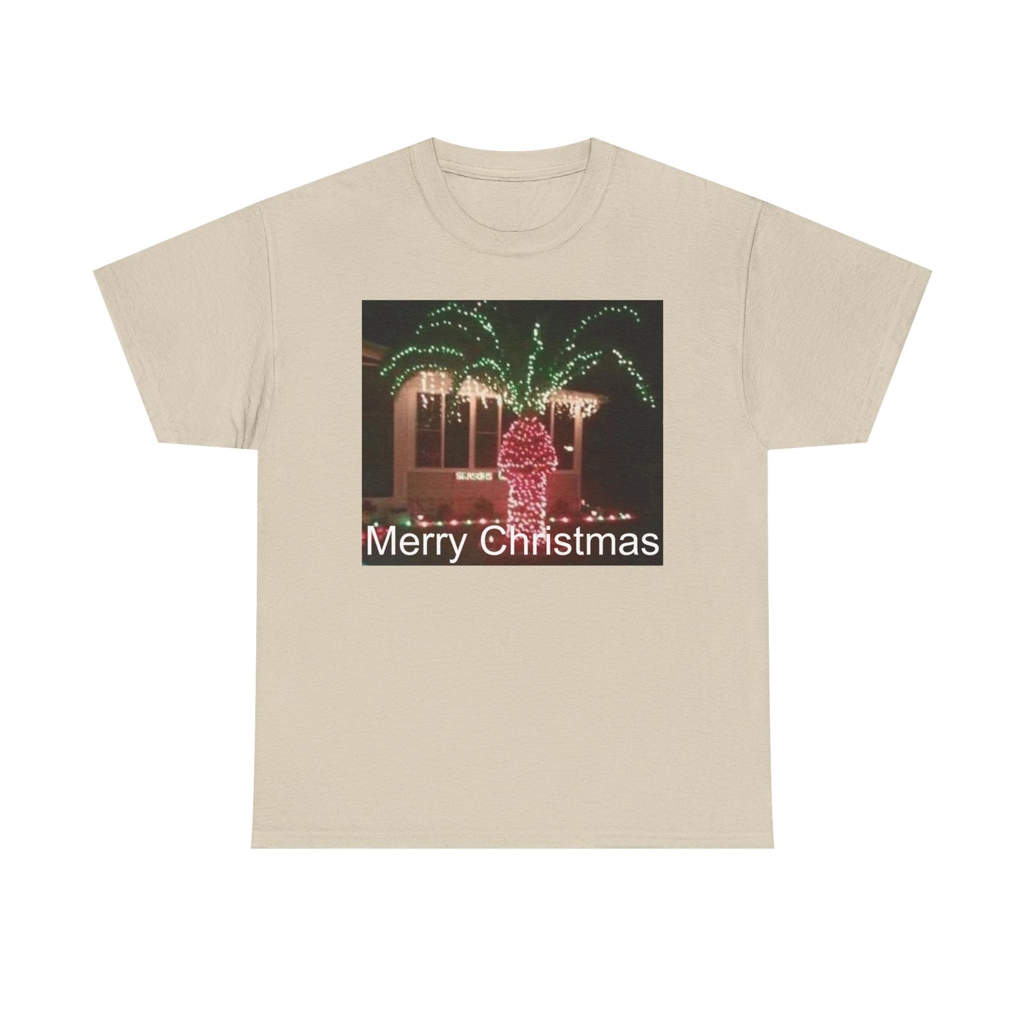 Christmas Lights Tee — 'Merry Christmas' Holiday Graphic T-Shirt Printify
