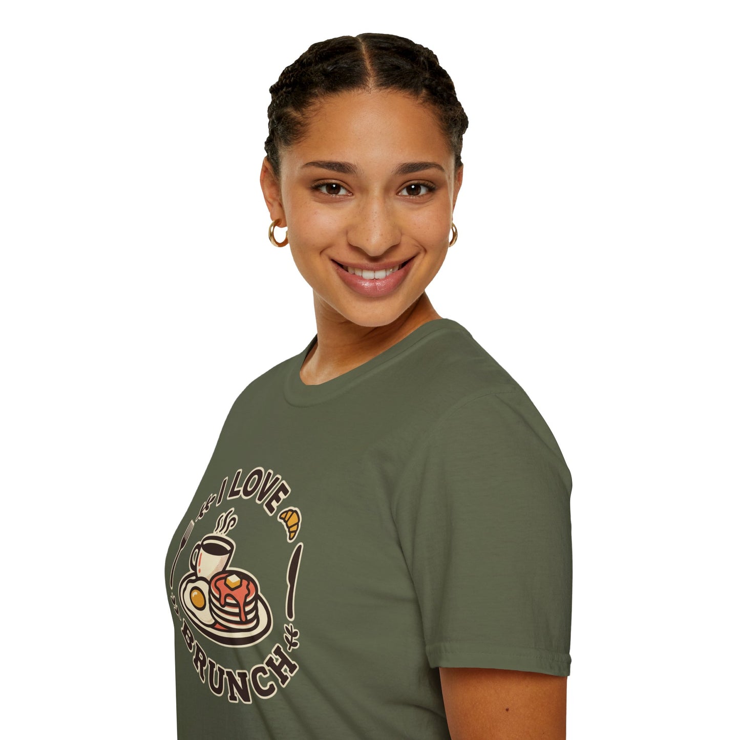 Brunch Lover T-Shirt – "I Love Brunch" Pancakes & Coffee Graphic Tee