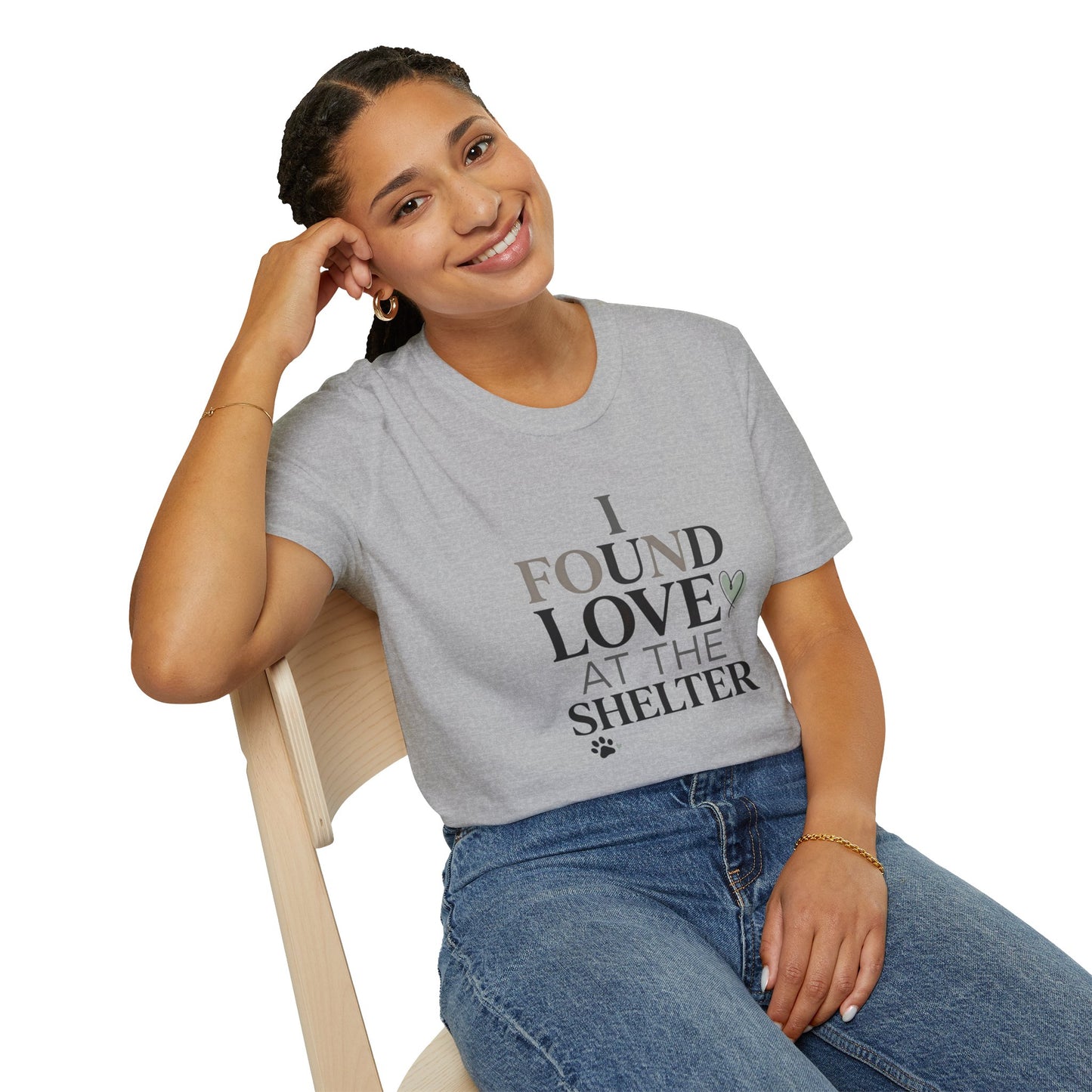I Found Love at the Shelter T-Shirt — Rescue Pet Adoption Tee