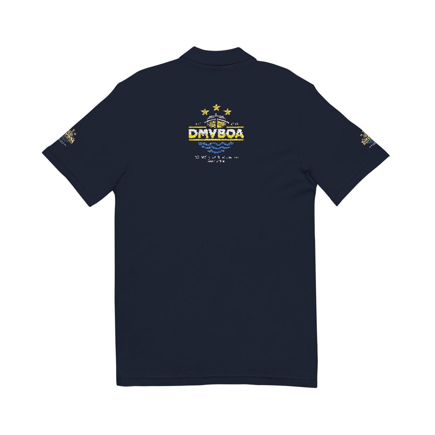 Unisex Pique Polo Shirt (Embroidery) Front and Back