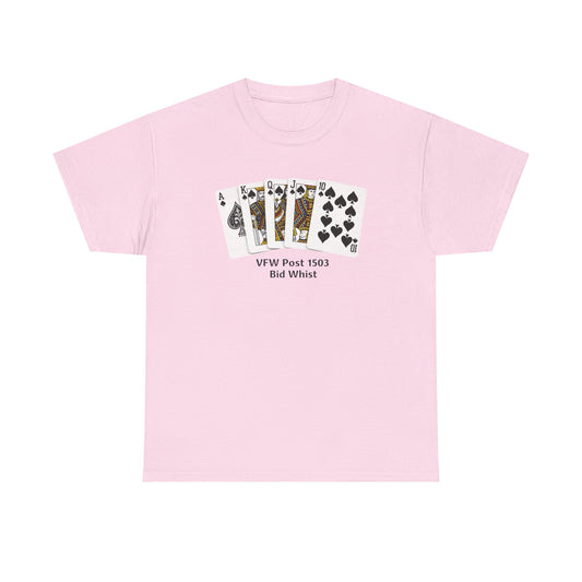 Bid Whist Card Tee — VFW Post 1501 Poker Night T-Shirt