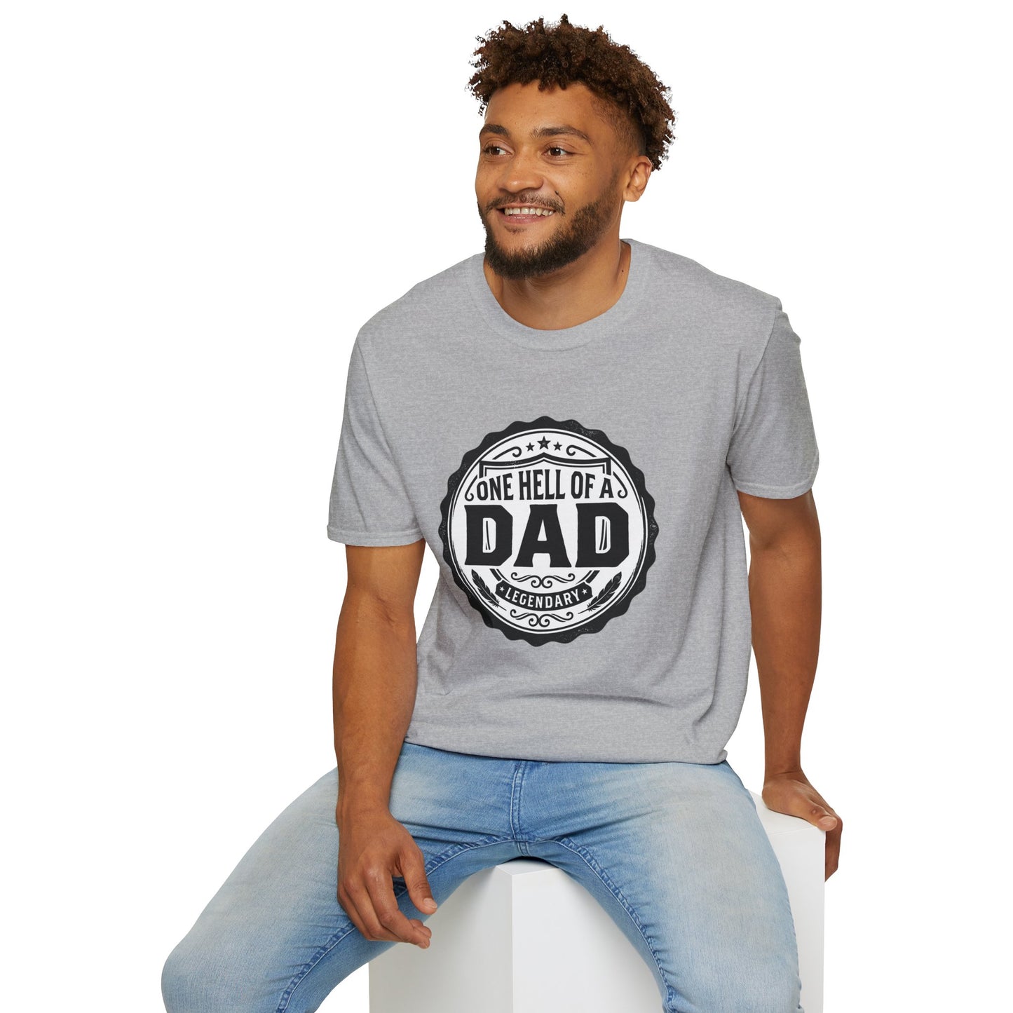 Gone Hell of a Dad T‑Shirt — Vintage Badge Father's Day Gift