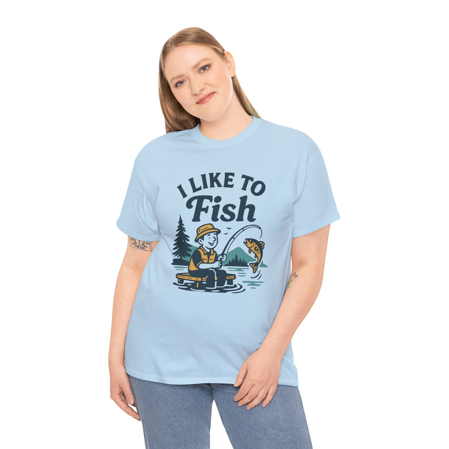 Fishing T-Shirt — "I Like to Fish" Vintage Outdoors Tee