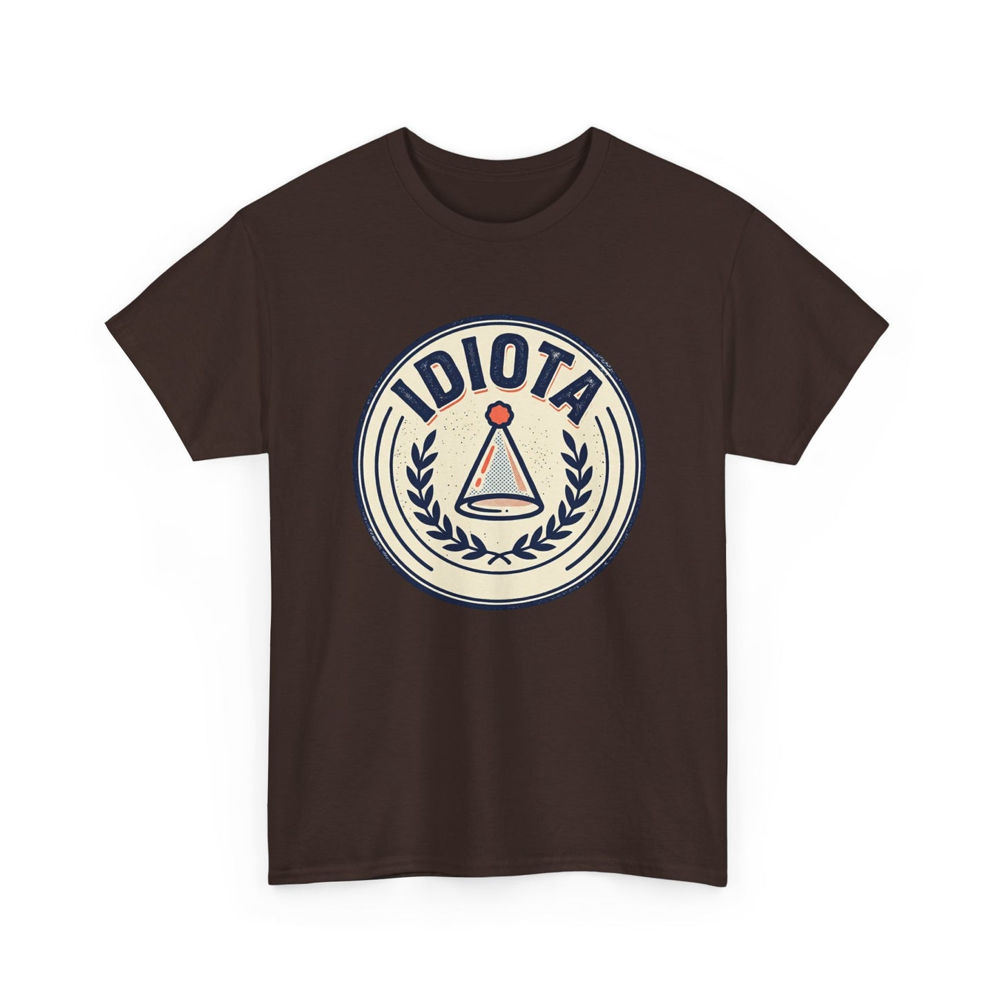 Idiota Crest T-Shirt — Vintage Emblem Graphic Tee
