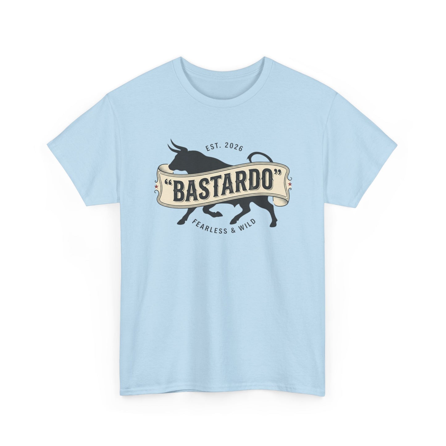 Bastardo Graphic Tee — Vintage Bull Emblem T-Shirt