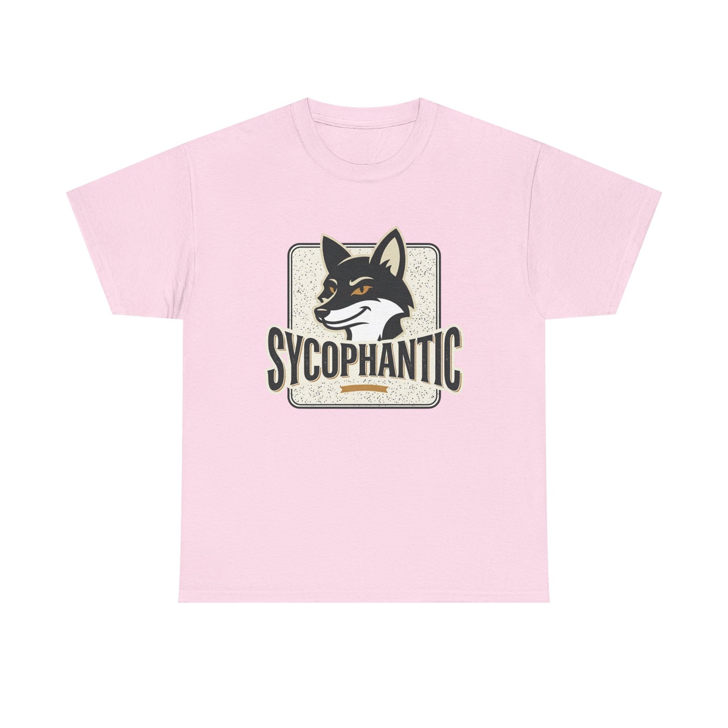 Sycophantic Fox Graphic Tee — Retro Animal Logo T-Shirt