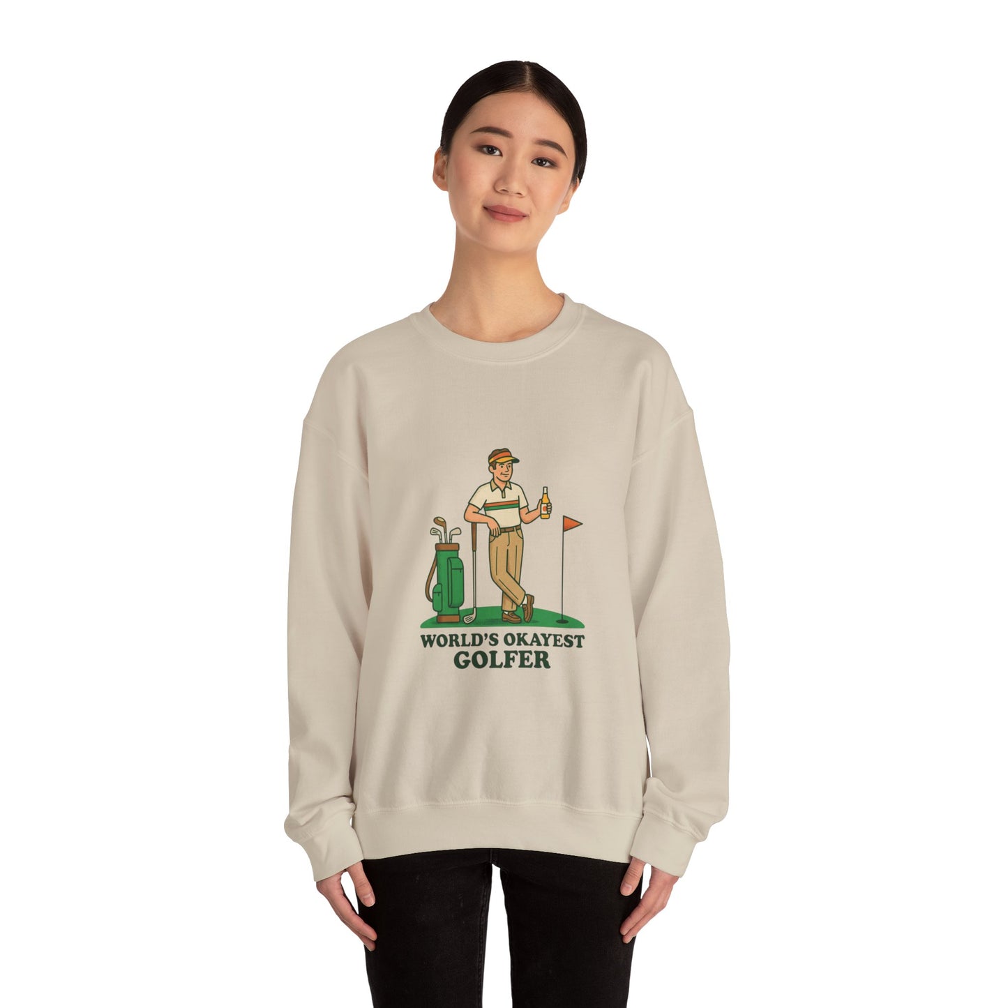 World's Okayest Golfer Sweatshirt | Golf, Bogey Humor, Retro Country Club