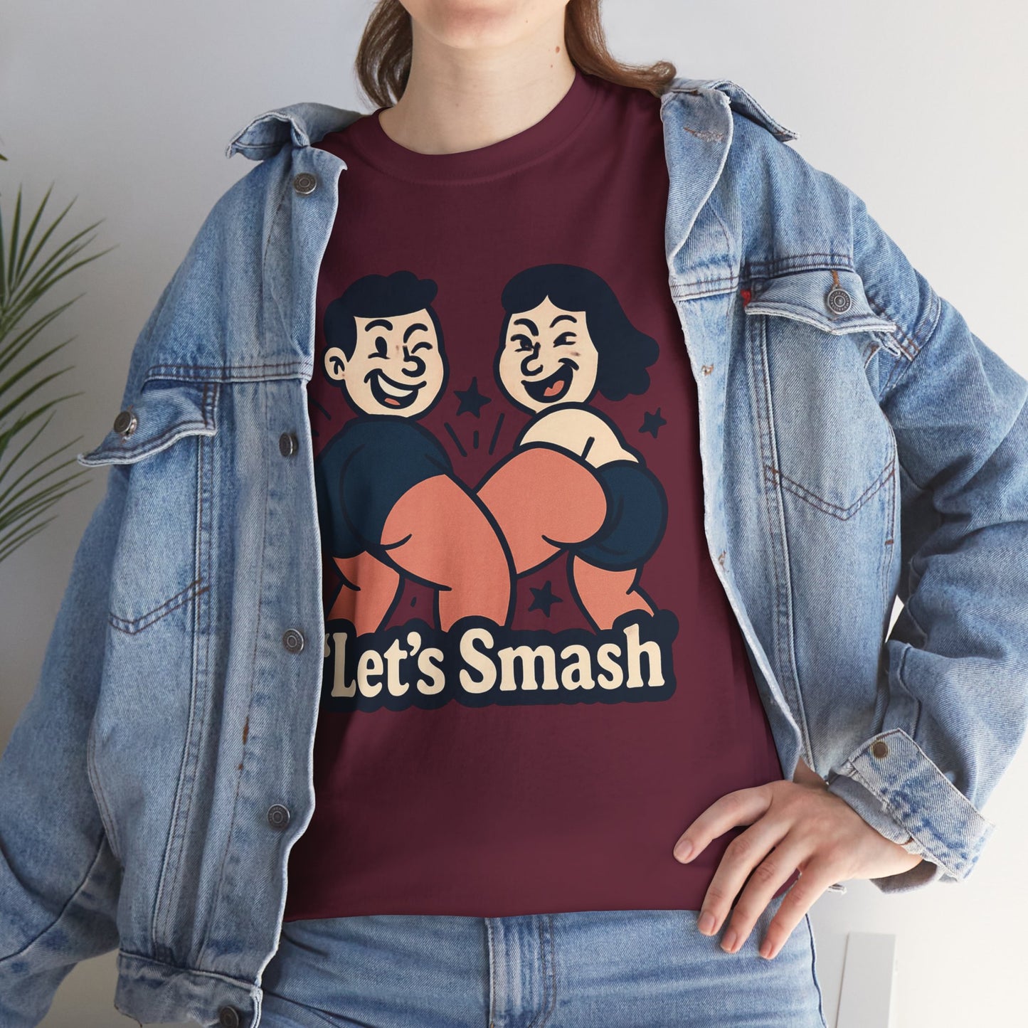 Let's Smash Tee — Retro Couples Valentine's T-Shirt