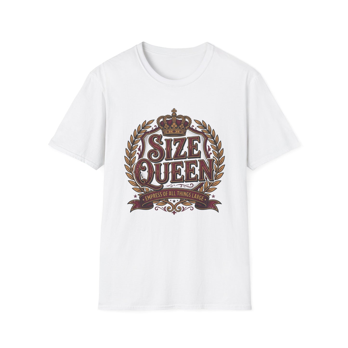 Size Queen T‑Shirt — Vintage Crown Graphic Tee Printify