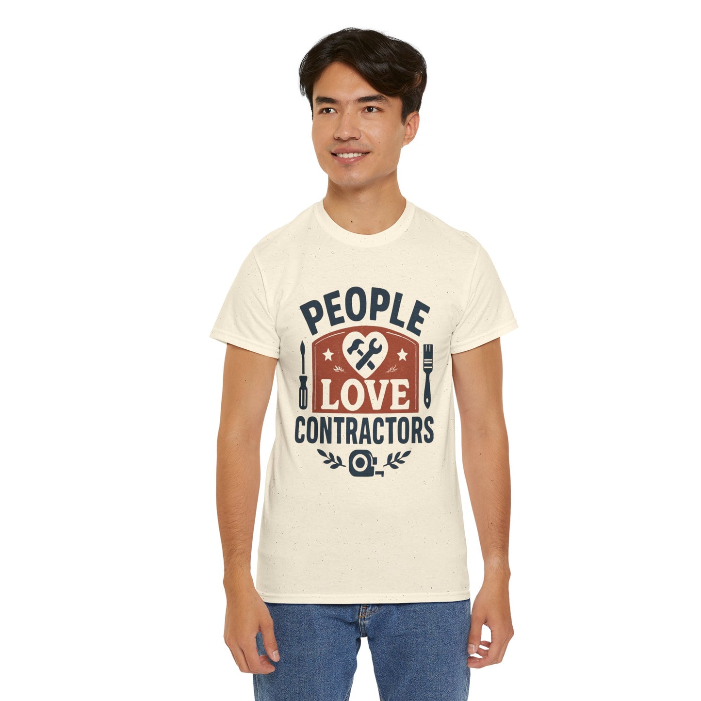 Contractor T-Shirt – "People Love Contractors" Graphic Tee Printify