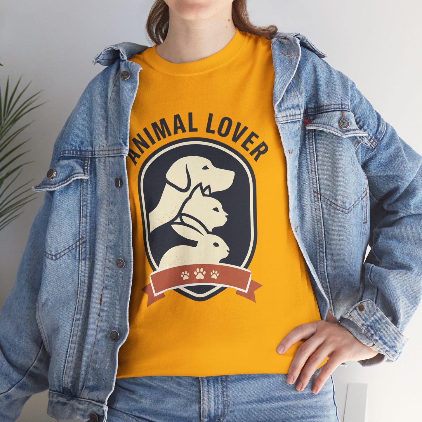 Animal Lover T-Shirt — Retro Pet Badge Tee (Dogs & Cats)