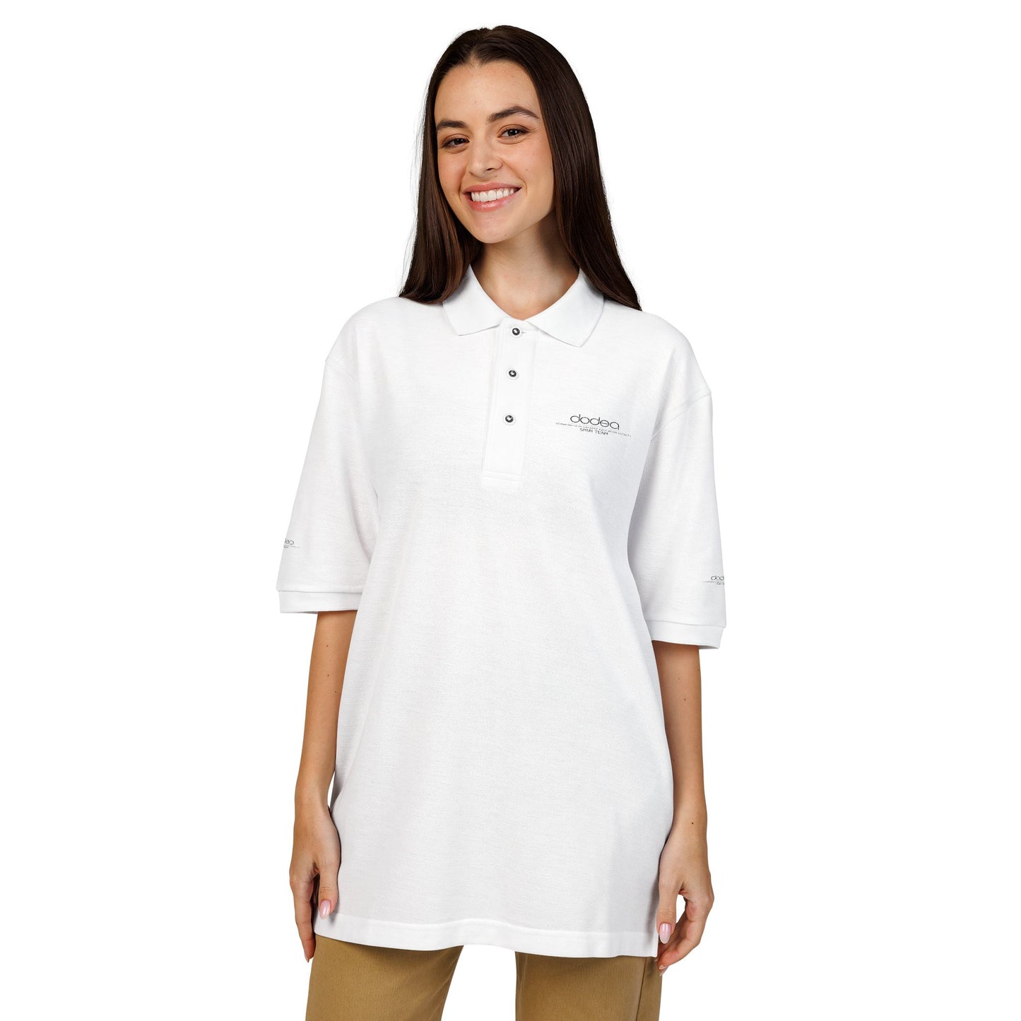 SPAM Embroidered Minimal Logo Polo Shirt — Classic Casual Work & Golf Tee