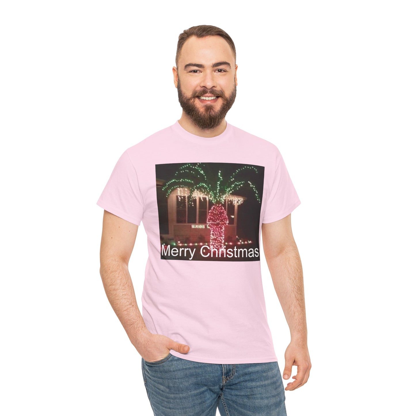 Christmas Lights Tee — 'Merry Christmas' Holiday Graphic T-Shirt Printify