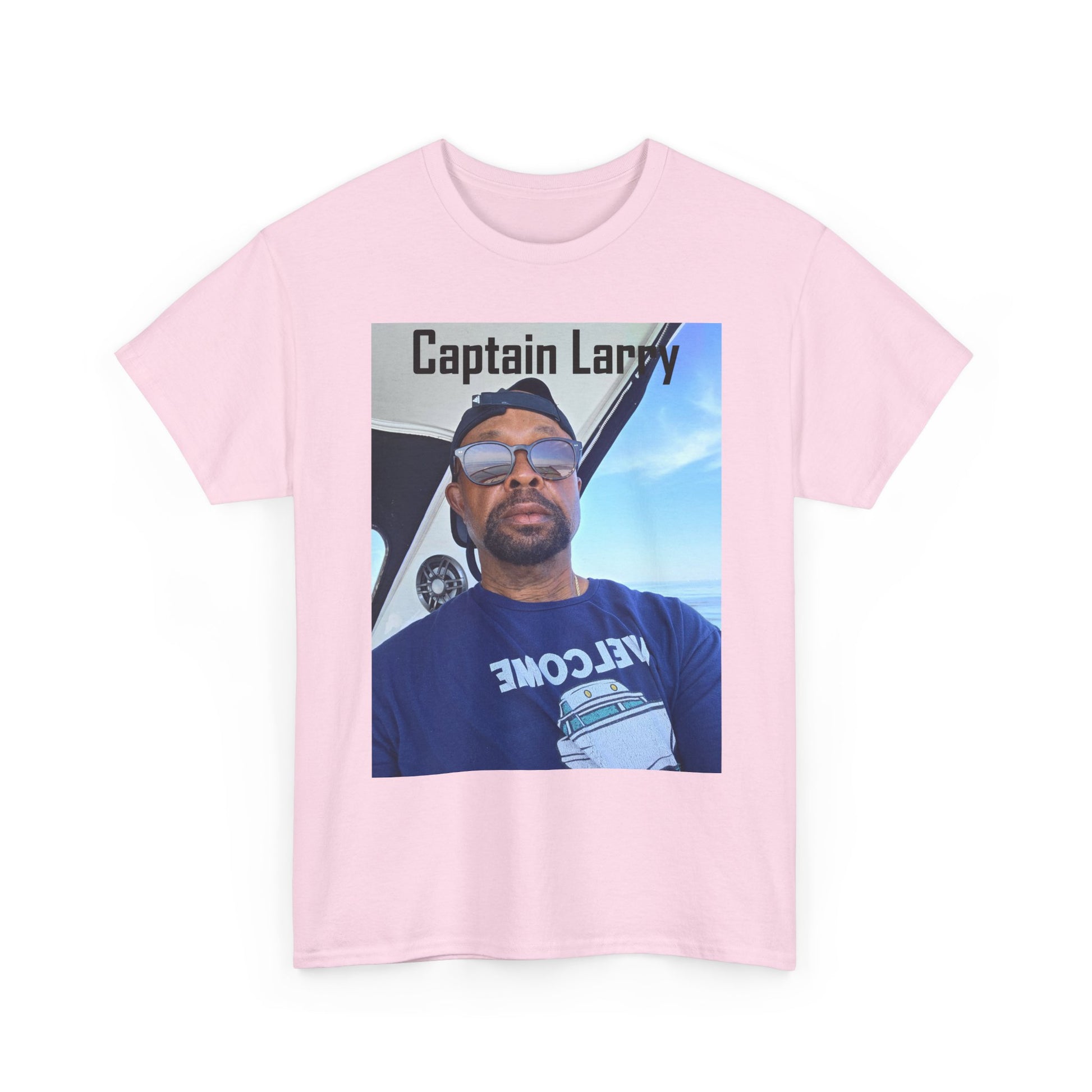 Custom Photo Print T-Shirt — Personalized Selfie Tee ("Welcome" Coffee Graphic) Printify