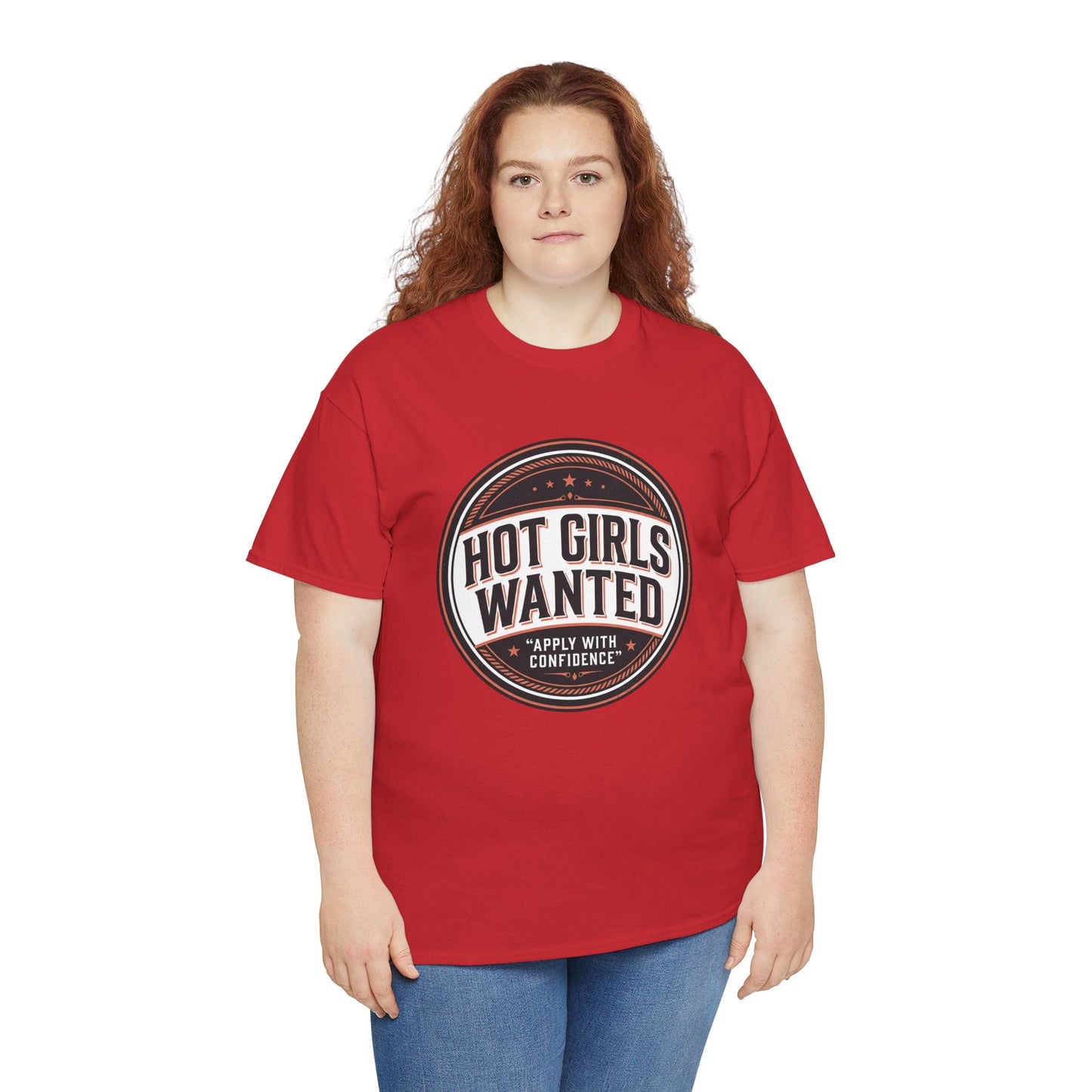 T-Shirt — "Hot Girls Wanted" Retro Badge Tee