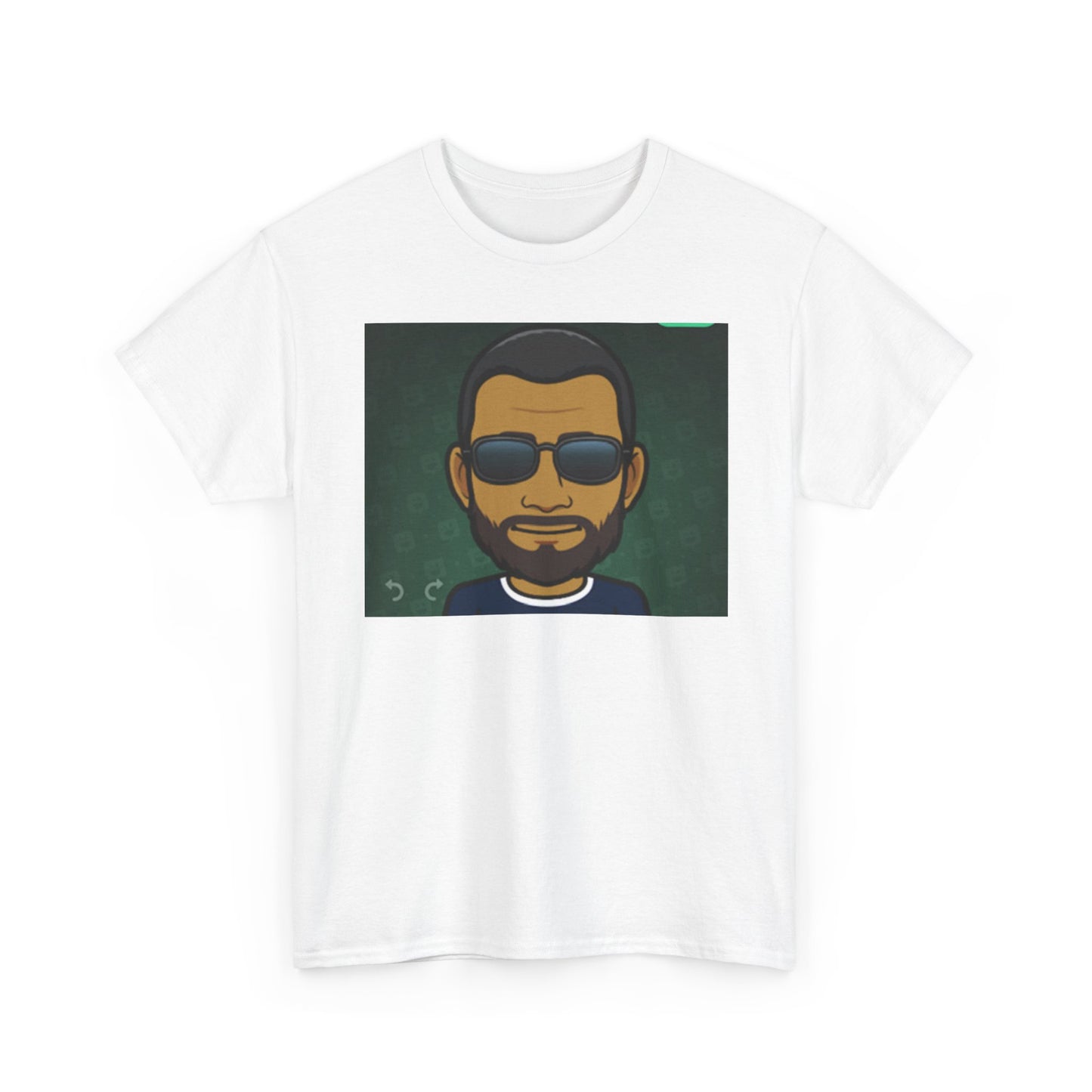 Bitmoji Portrait Tee — Cool Sunglasses Avatar Graphic T-Shirt Printify