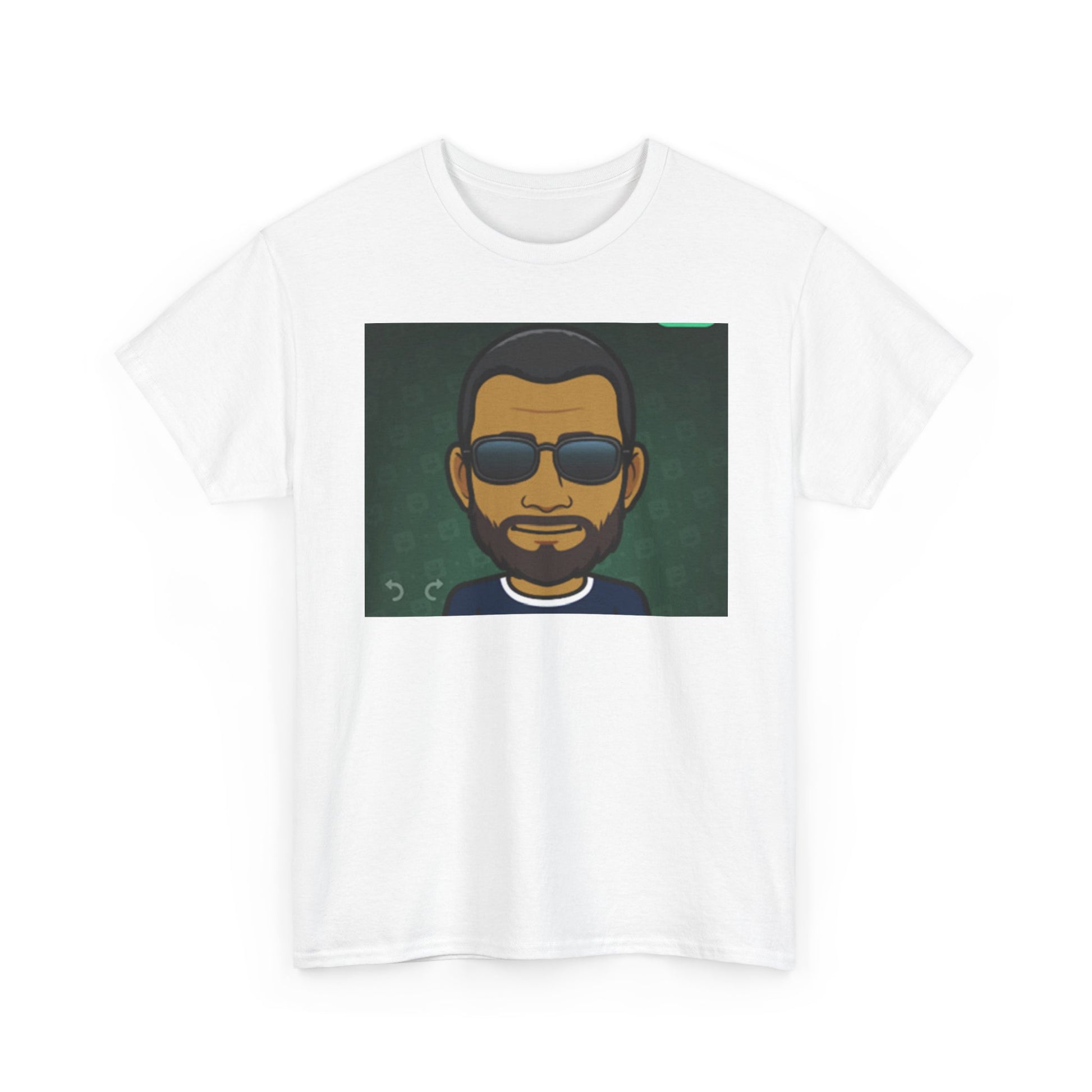 Bitmoji Portrait Tee — Cool Sunglasses Avatar Graphic T-Shirt Printify