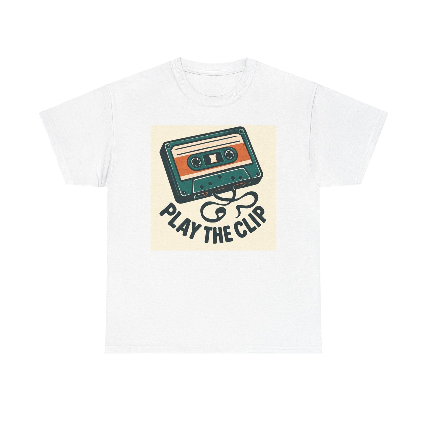 Cassette Tape 'Play the Clip' T-Shirt — Retro Music Tee Printify