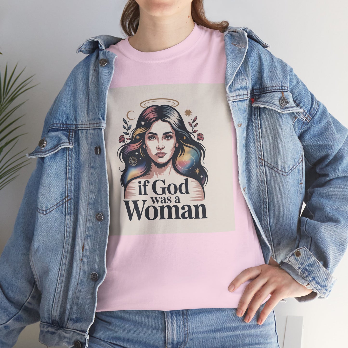 If God Was a Woman T-Shirt — Feminist Retro Portrait Tee