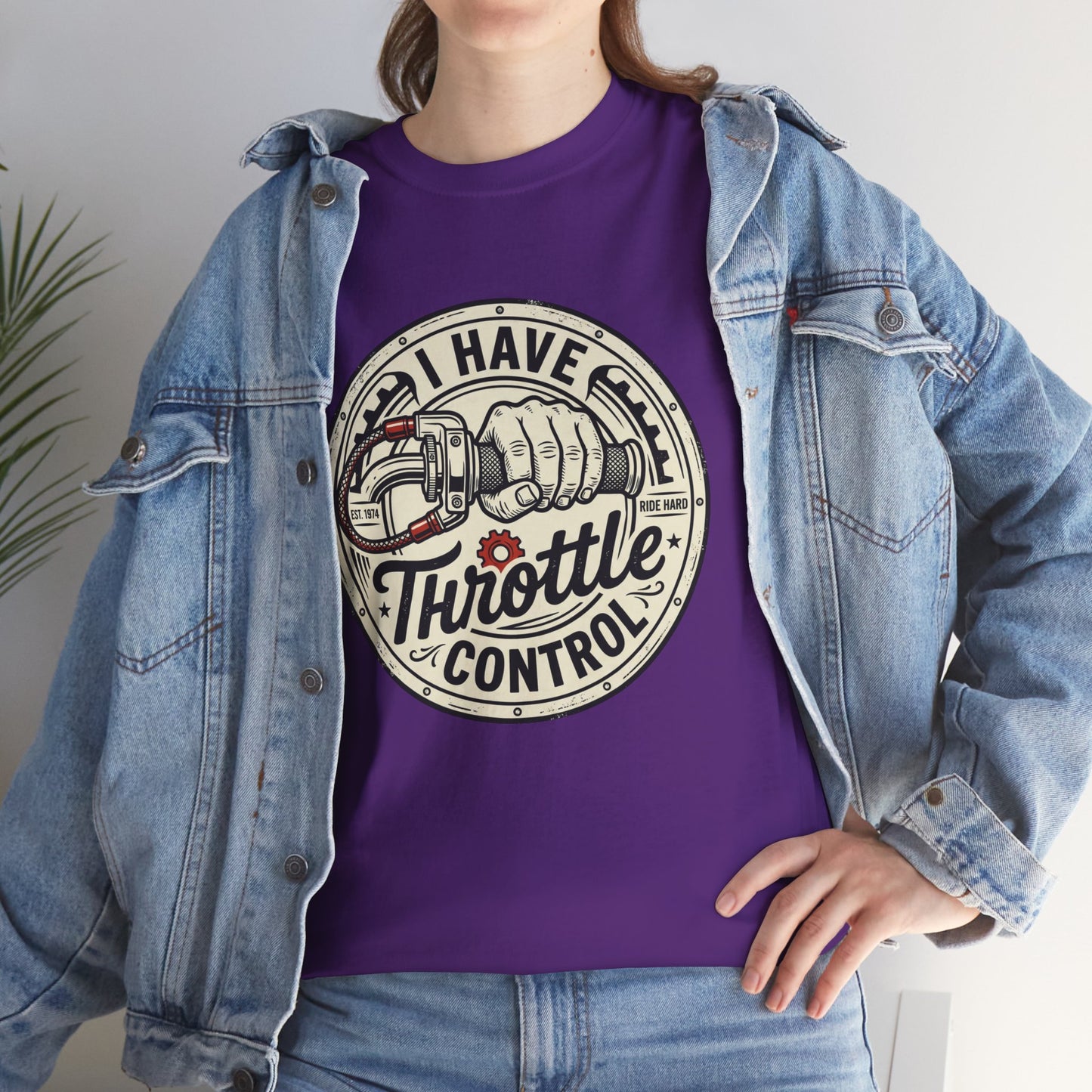 Throttle Control T-Shirt — "I Have Throttle Control" Vintage Motorcycle Tee