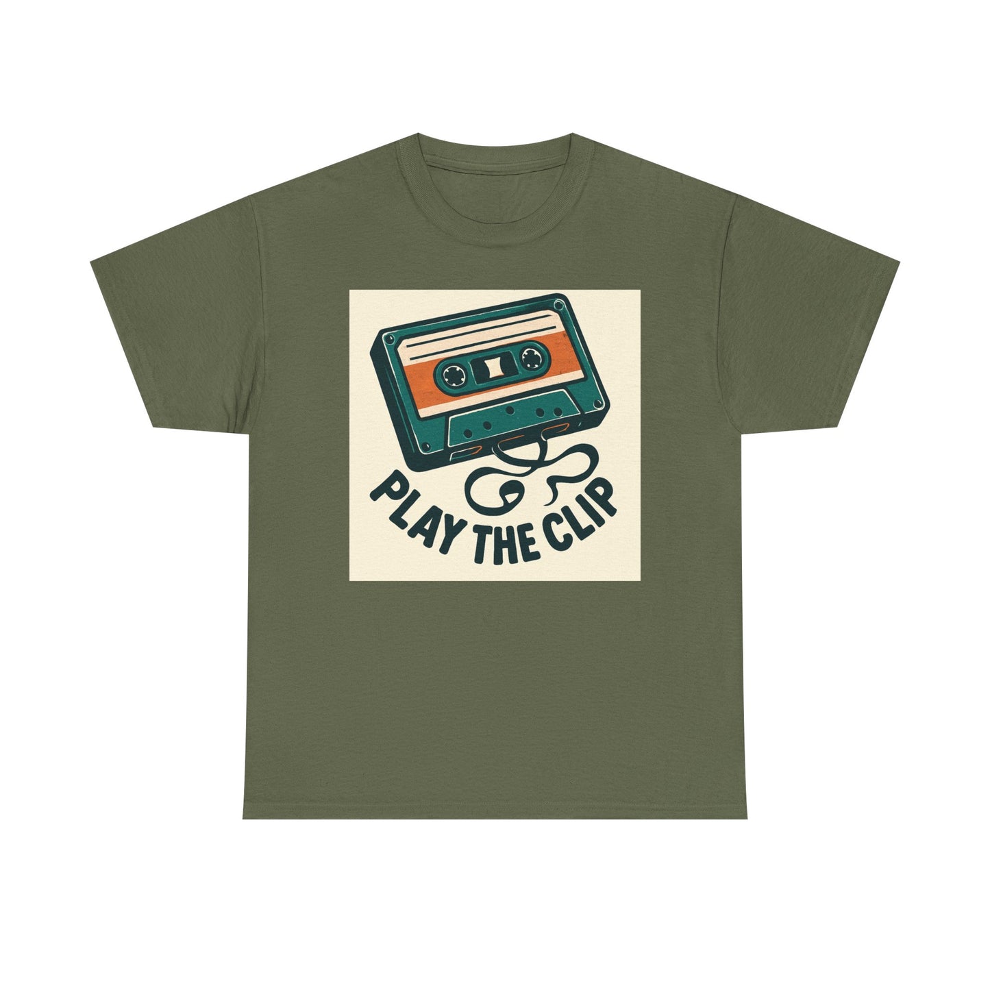 Cassette Tape 'Play the Clip' T-Shirt — Retro Music Tee Printify