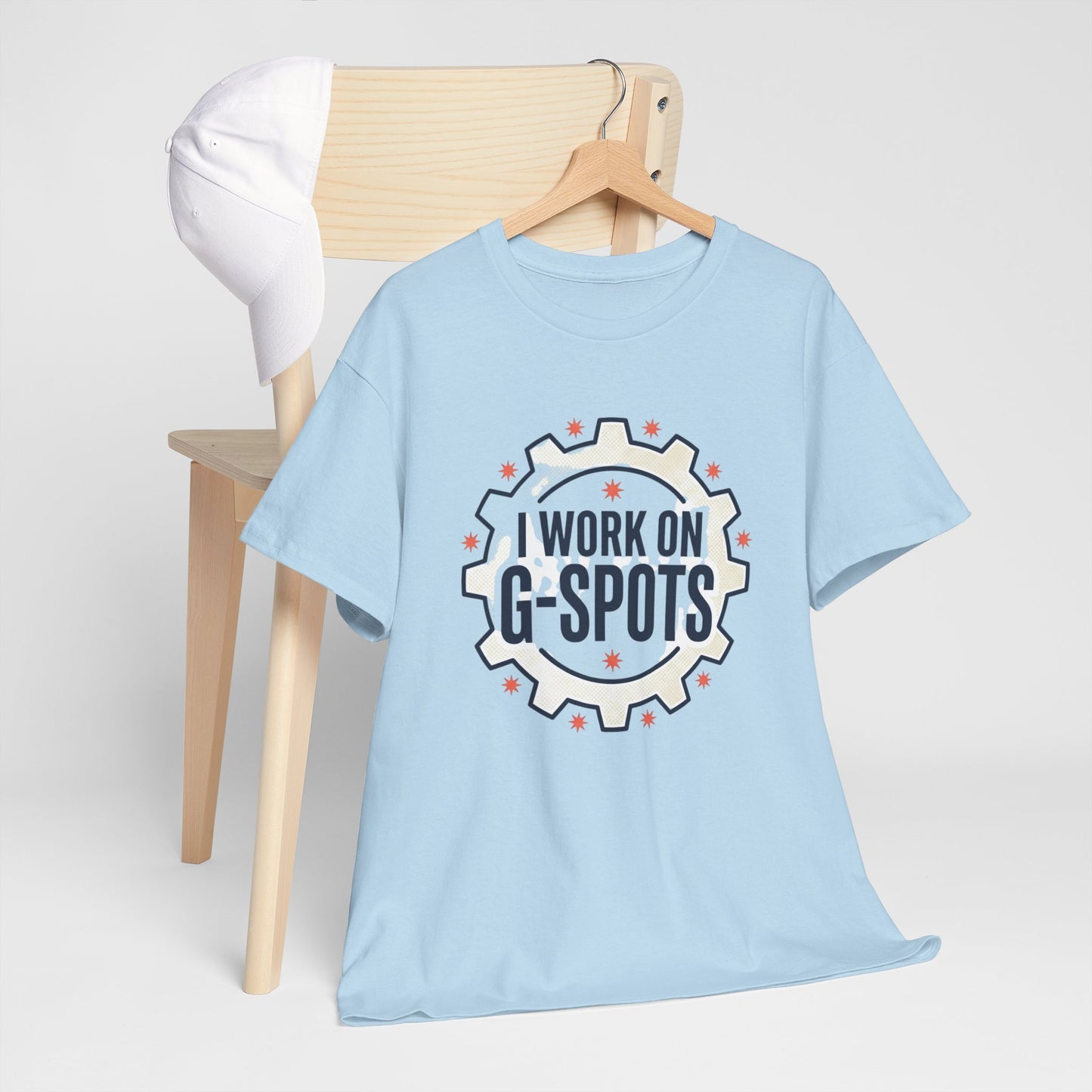 “I Work On G‑Spots” Funny Mechanical Gear Graphic Tee