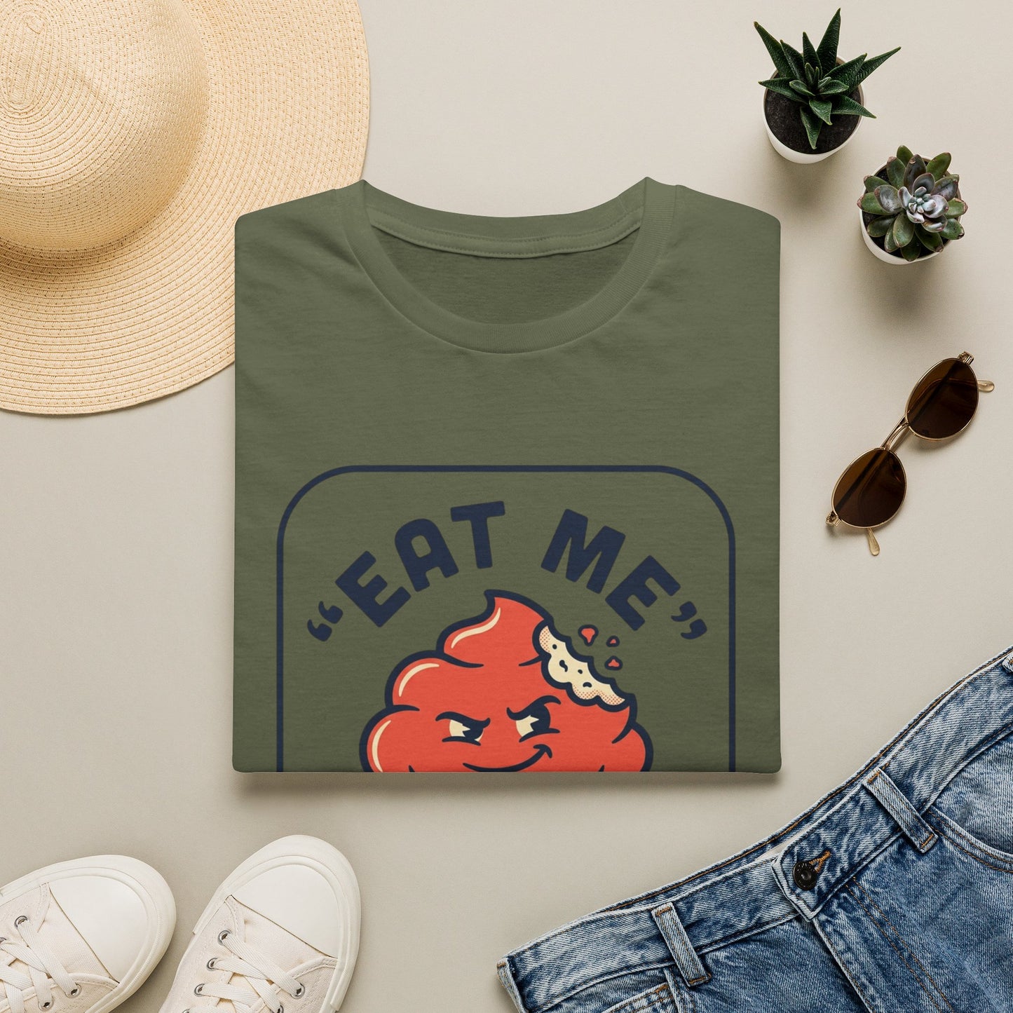 Cupcake Graphic T-Shirt — "Eat Me" Retro Dessert Tee