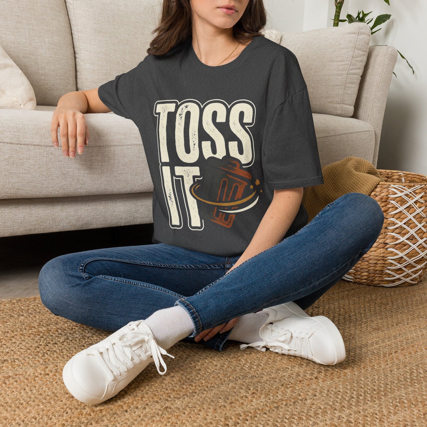 Toss It Graphic T‑Shirt — Casual Recycling / Trash Toss Tee