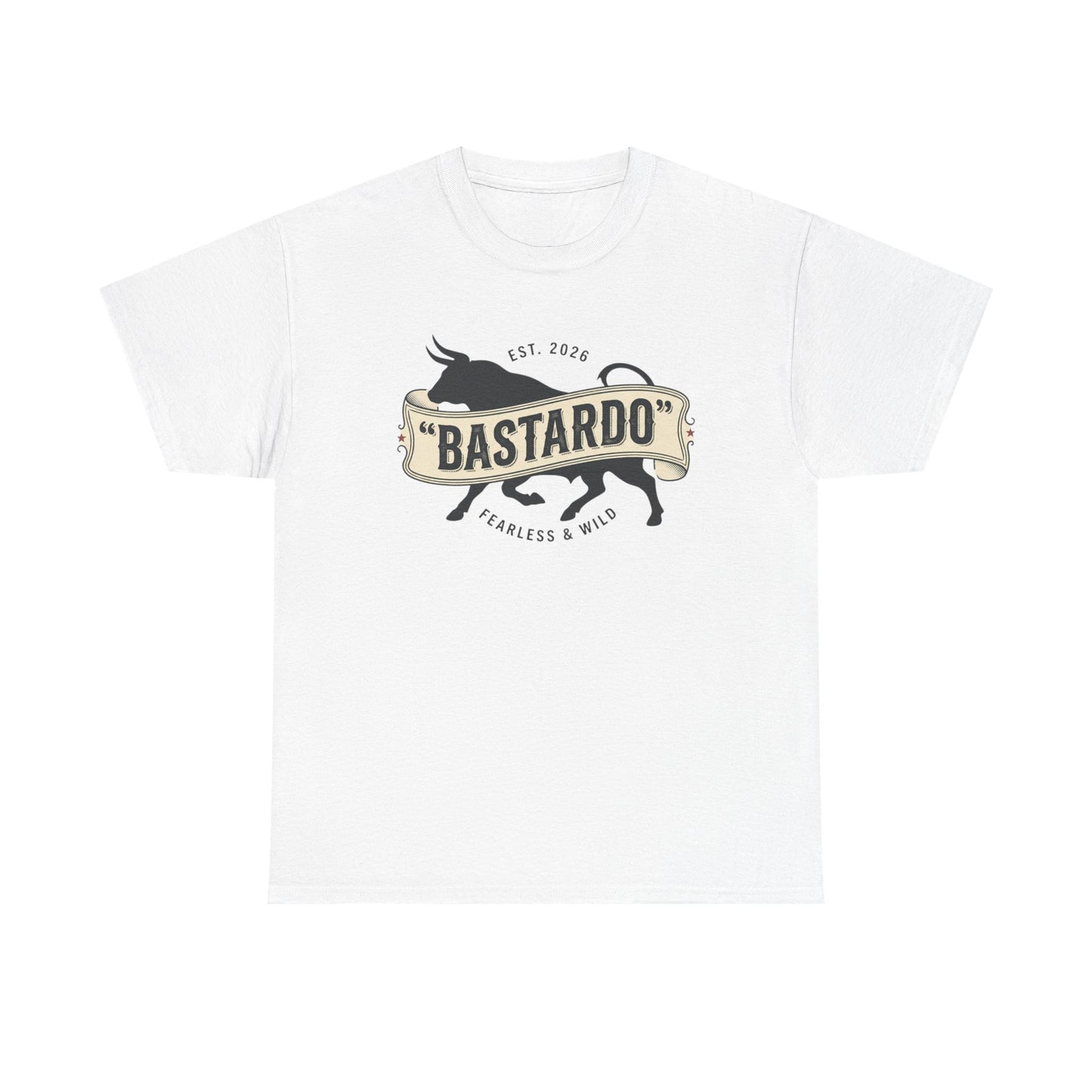 Bastardo Graphic Tee — Vintage Bull Emblem T-Shirt