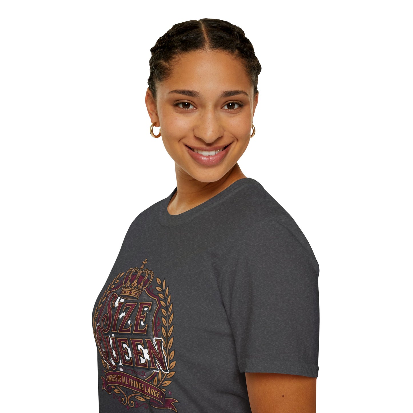 Size Queen T‑Shirt — Vintage Crown Graphic Tee Printify