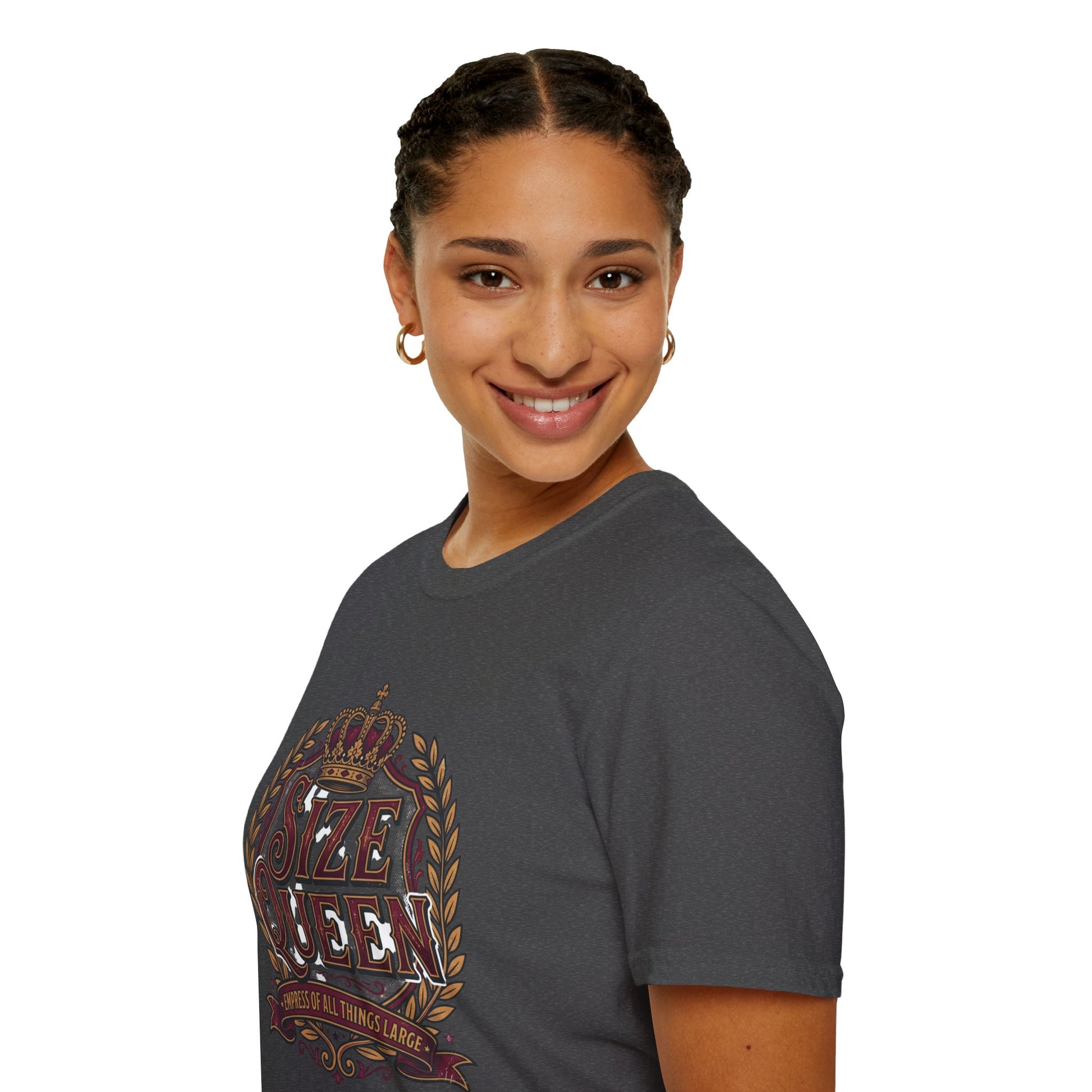 Size Queen T‑Shirt — Vintage Crown Graphic Tee Printify