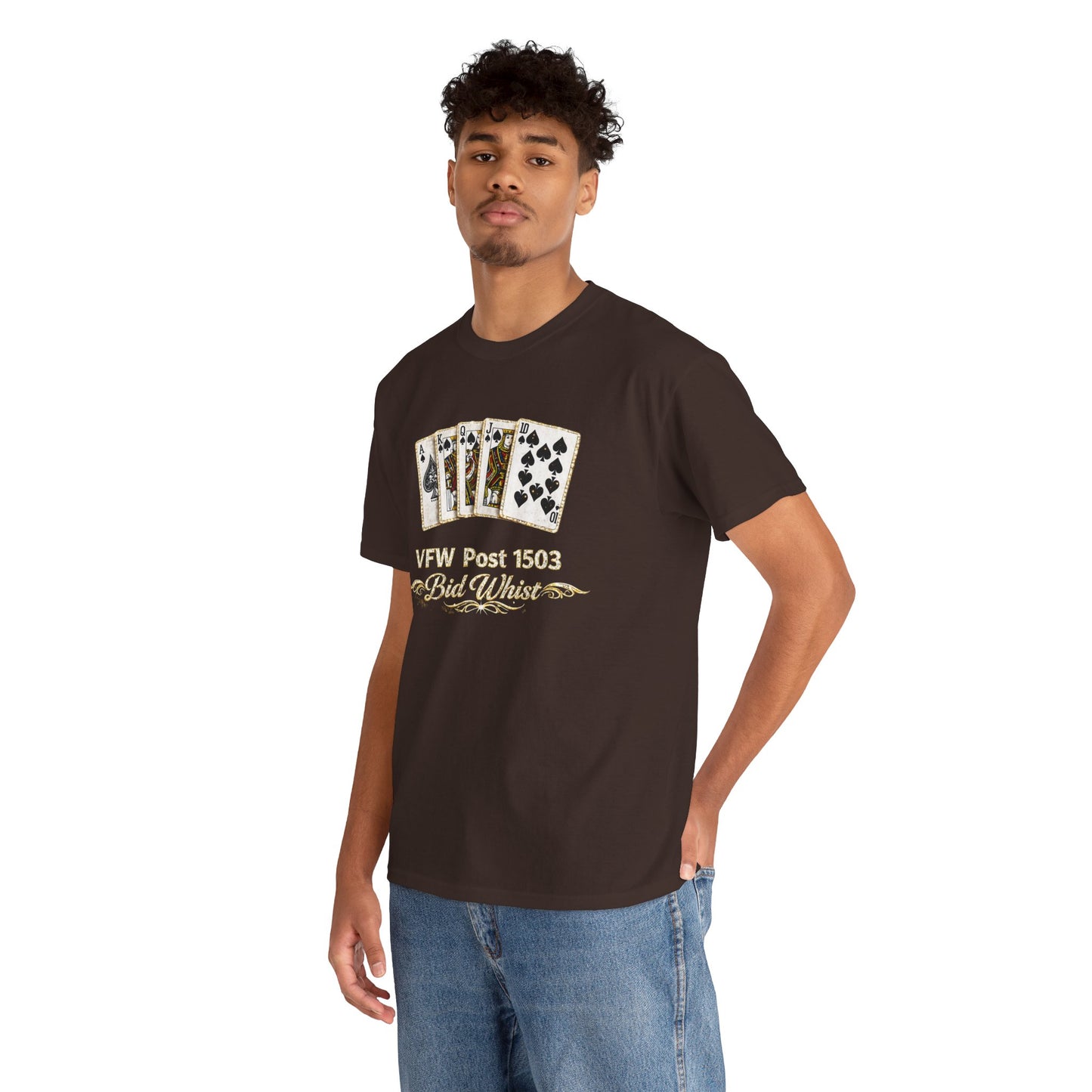 Veterans VFW Poker Night Tee – "VFW Post 1503" Playing Cards Design
