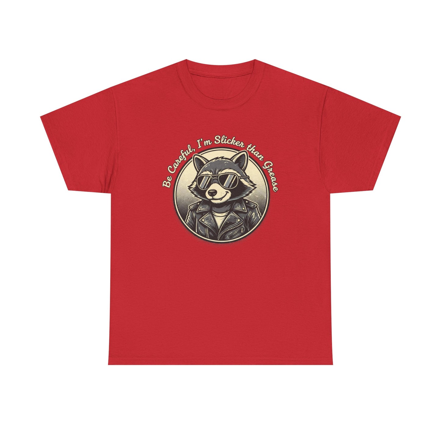 Raccoon Detective Graphic Tee — "Be Careful I’m Watching Your Snacks" Vintage Badge T-Shirt
